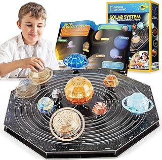 CubicFun Toys for Kids 8-12, 3D Puzzles for Kids National Geographic Movable Solar System for Kids STEM Toys Solar System Project Kit, Arts Crafts for Kids Toys Gifts for Kids Ages 8-13 Boys Girls