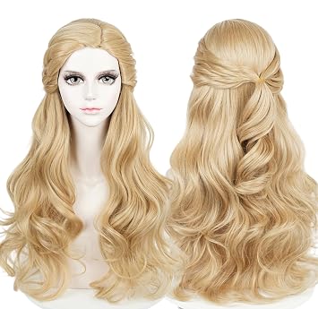 LABEAUTE Wig Heat Resistant Synthetic Fiber for Halloween for Cosplay for Christmas Blonde-for Adult, Long