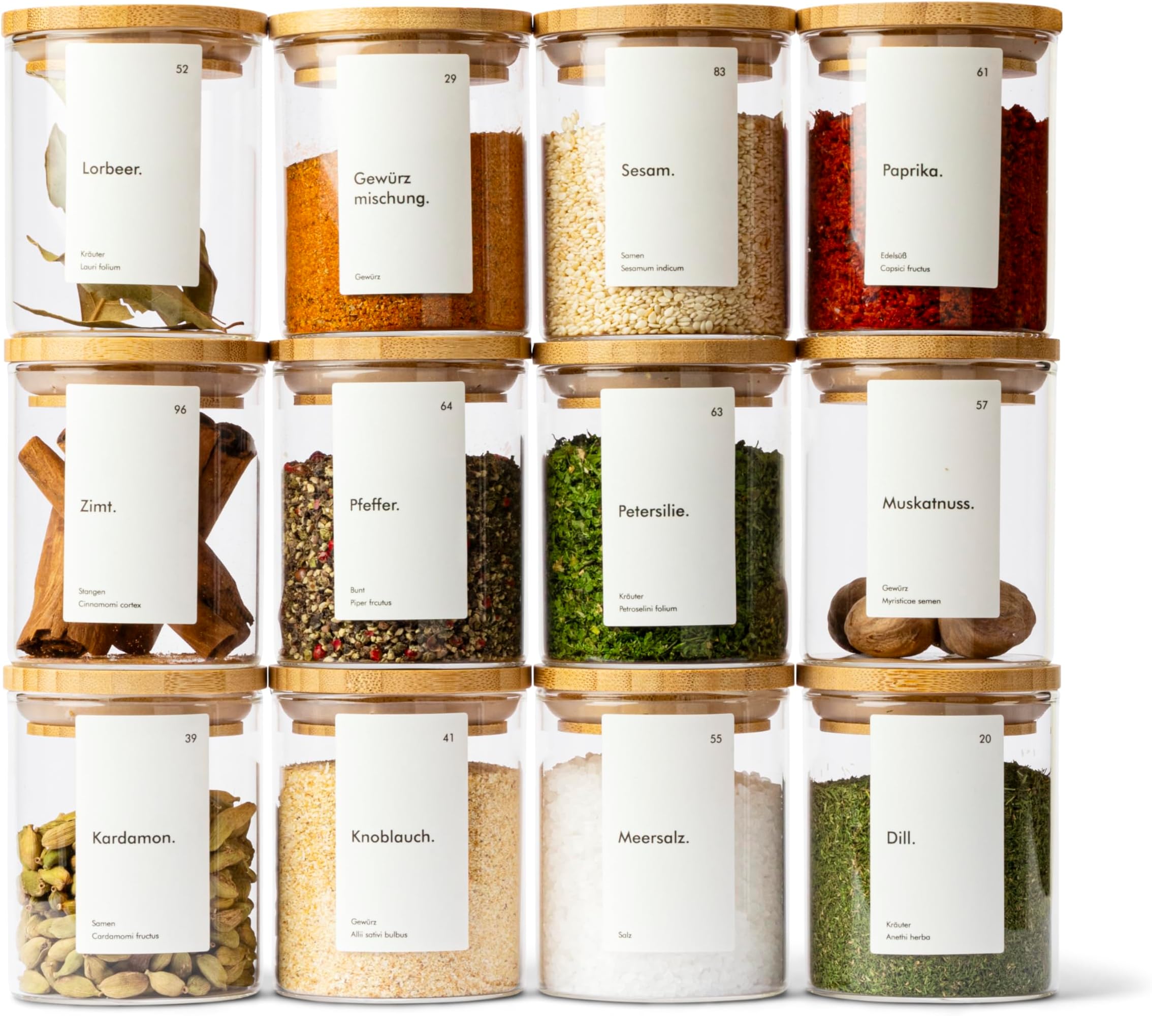 S SALIENT Vorratsdosen Set Glas - 10-teilig Stapelbar Mit Deckel Meal Prep