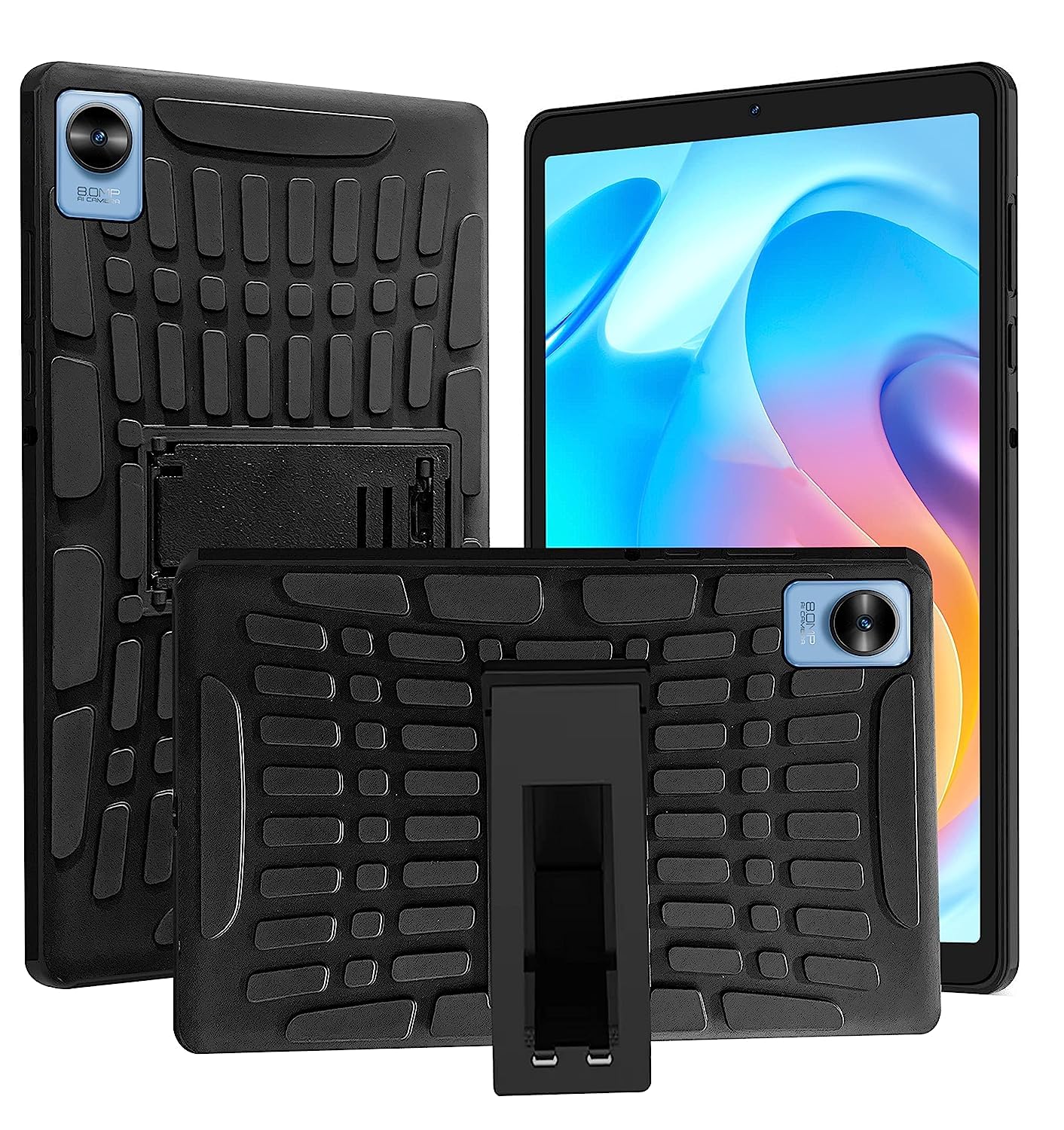 Zaoma Defender Stand Back Case Cover Compatible for Realme Pad Mini 3 / Realme Pad Mini 4 8.68 inch Tablet (Matte Black) (B0C94KDS5G) Amazon Price History, Amazon Price Tracker
