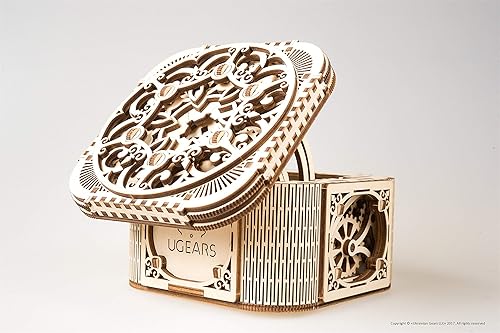 Miniatura 7 de Caja de tesoro rompecabezas de madera 3D juego para adultos para armar tú mismo de UGears
