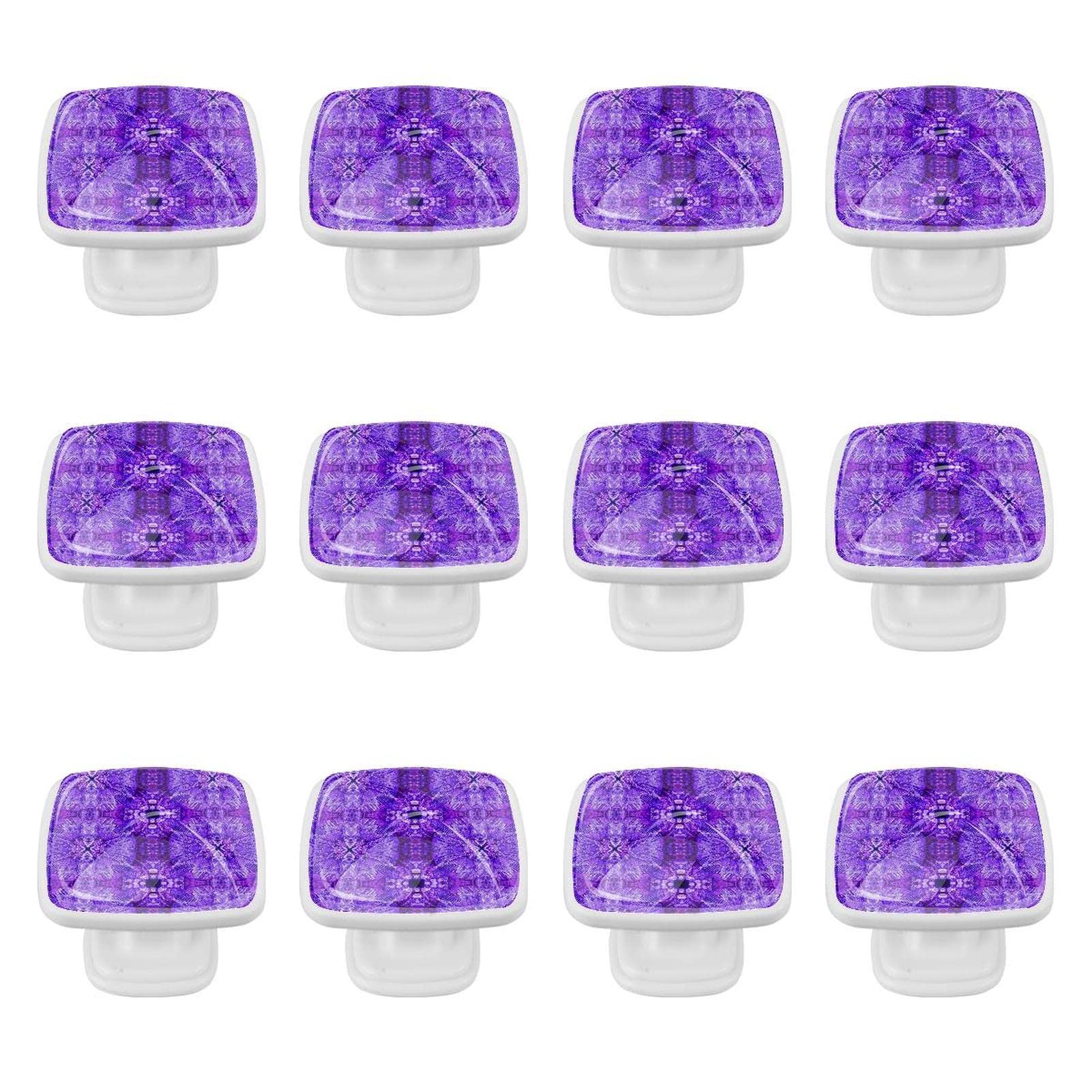 Poignées de commode de ferme violet abstrait boutons d'armoire chic