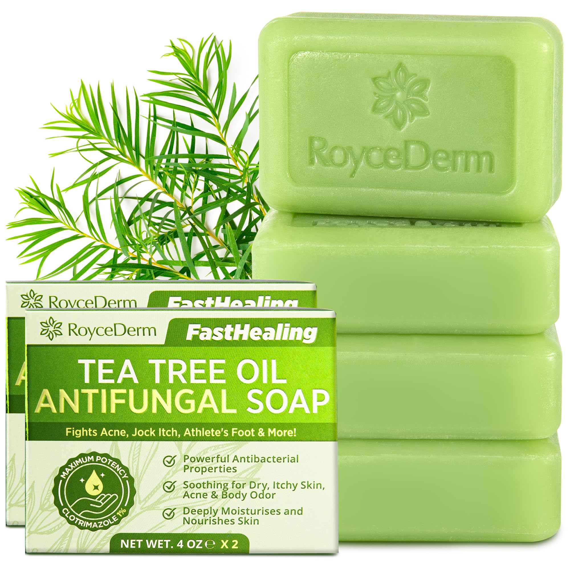 RoyceDerm Tea tree oil soap - 4 Bars