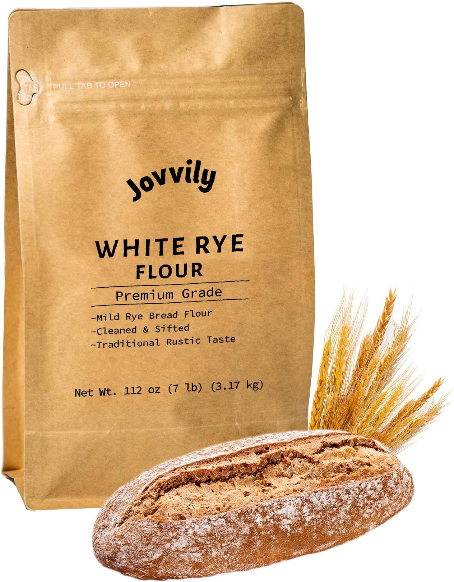 Jovvily White Rye Flour 7 lb Bread & Biscuits