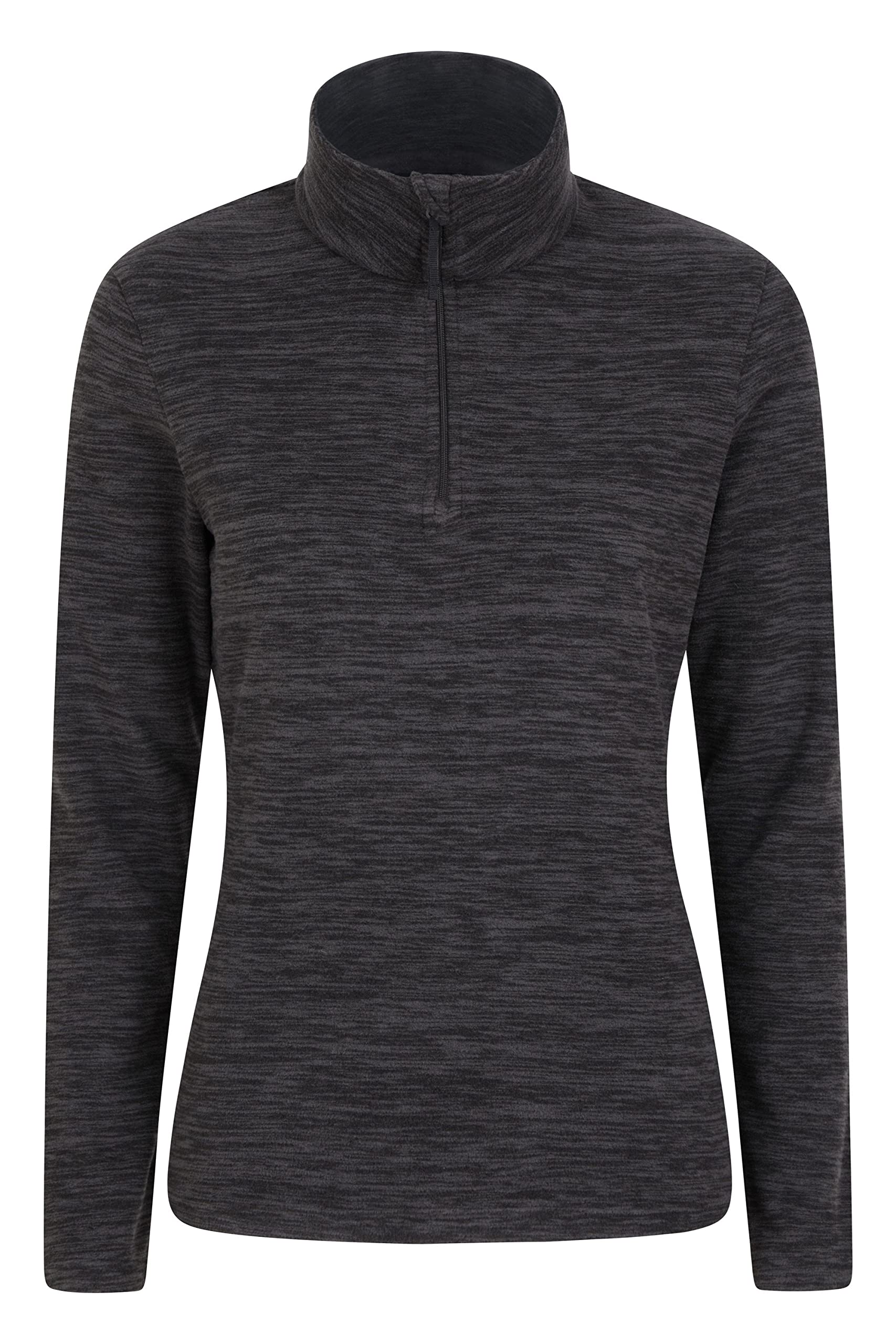 Mountain WarehouseSnowdon Womens Fleece Top - Warm Pullover, Lightweight Sweater, Half Zip, Breathable Ladies Tee, Quick Drying - For Spring Summer, Walking, Travelling Jet Black Women's Size 20