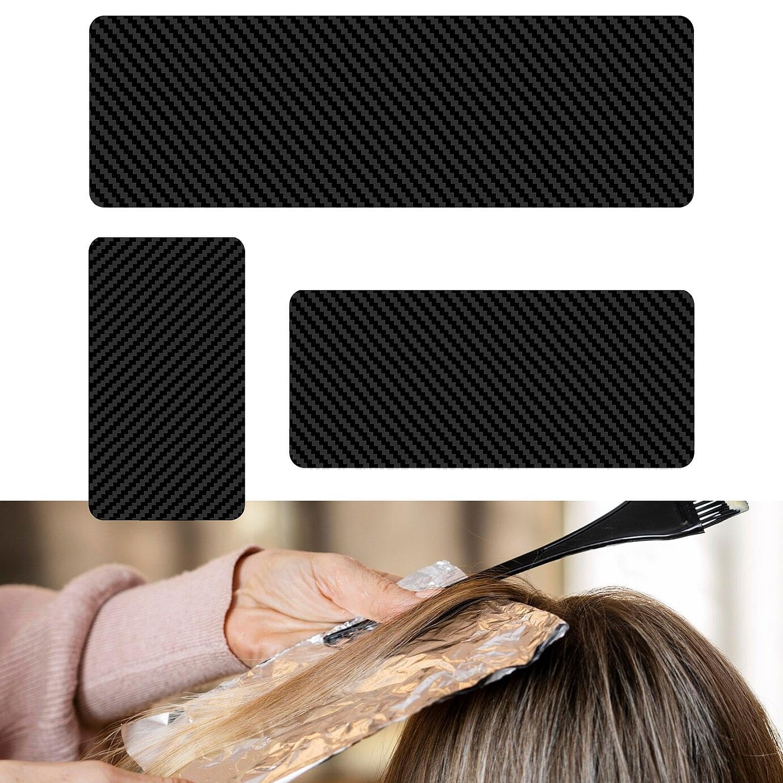 Colcolo 3x Tablas para Teñir El Cabello Tablas para Resaltar El Cabello Herramientas para Resaltar Paletas para Resaltar Kit de Balayage para Peluquería Salón, Negro
