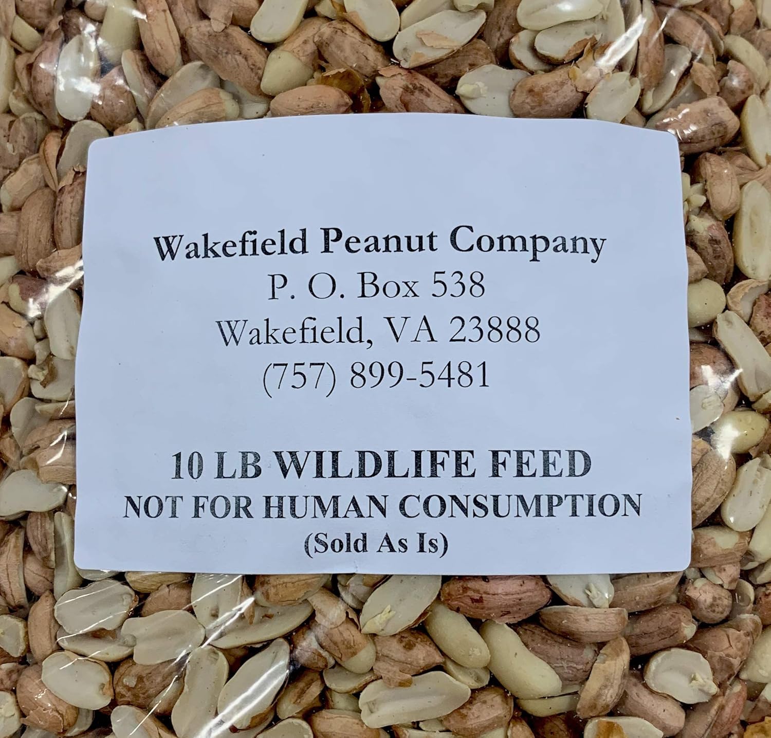 Wakefield Virginia Peanuts Animal Grade Raw Wildlife Peanuts, 10 LBS