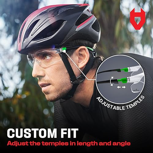 Miniatura 6 de Gafas de seguridad NoCry para adultos gafas de trabajo ligeras con montura ajustable y empuñaduras antideslizantes gafas antivaho resistentes a los