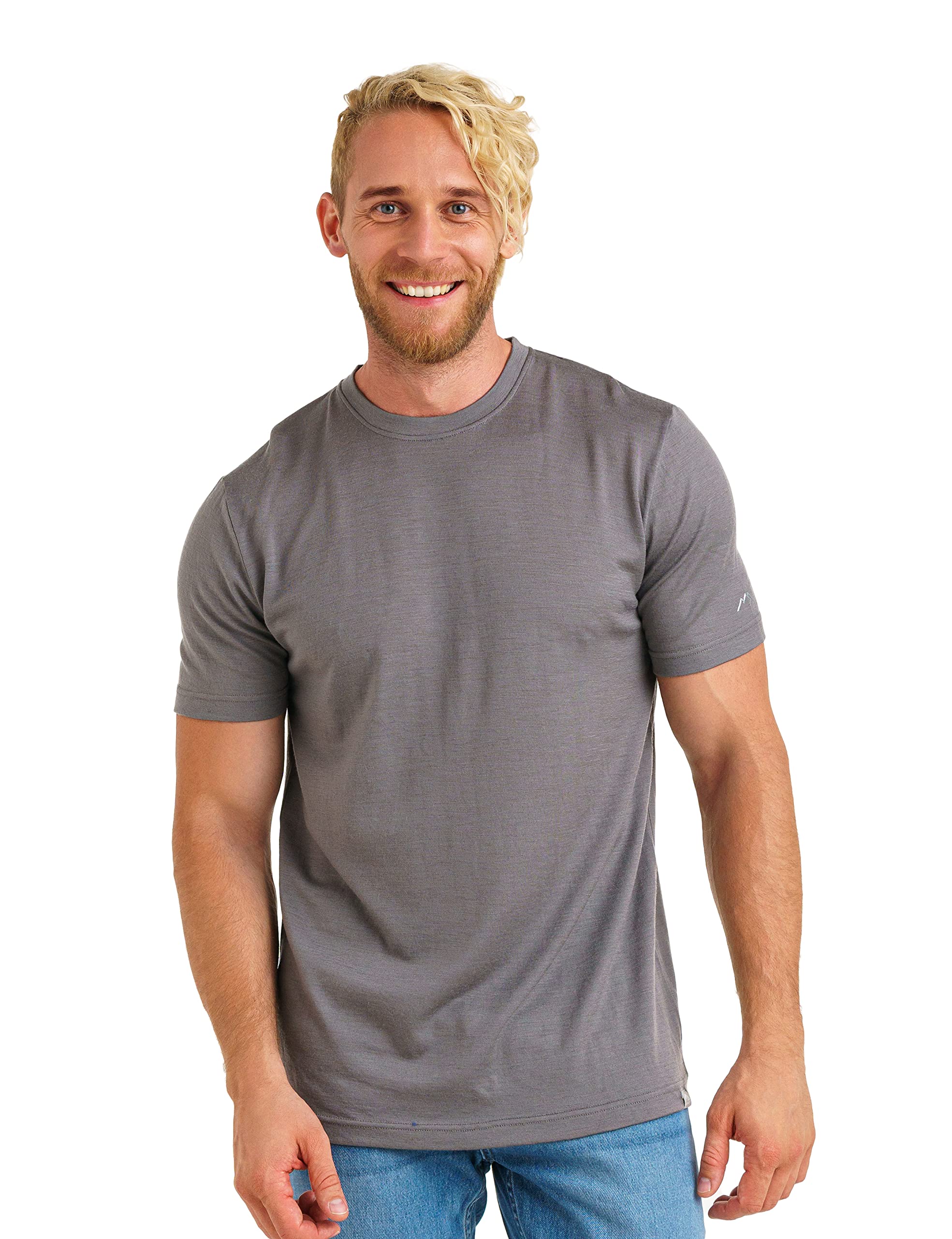 Merino.tech Merino Wool T-Shirt Mens - 100% Merino Wool Undershirt Lightweight Base Layer