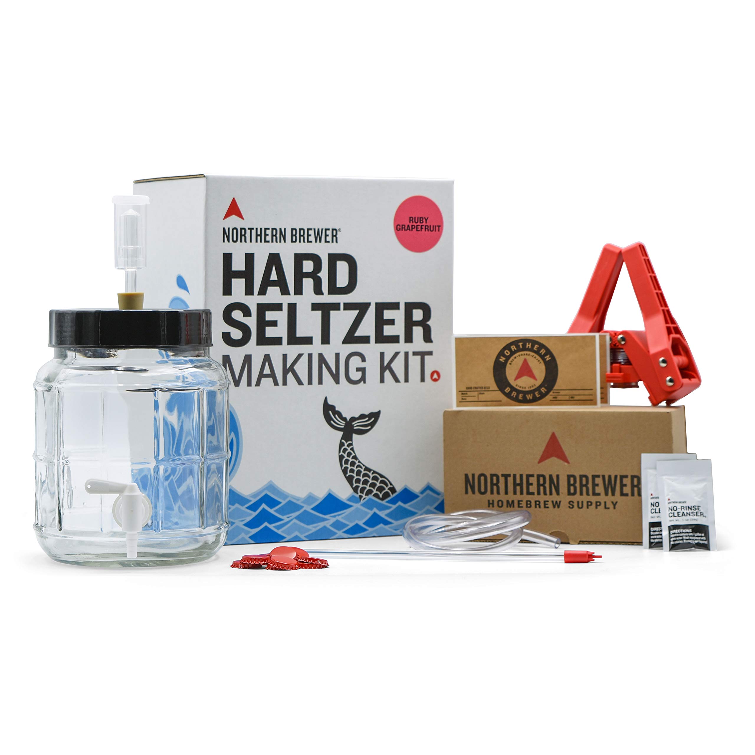Northern Brewer - Siphonless 1 Gallon Hard Seltzer Making Kit (Ruby Grapefruit)