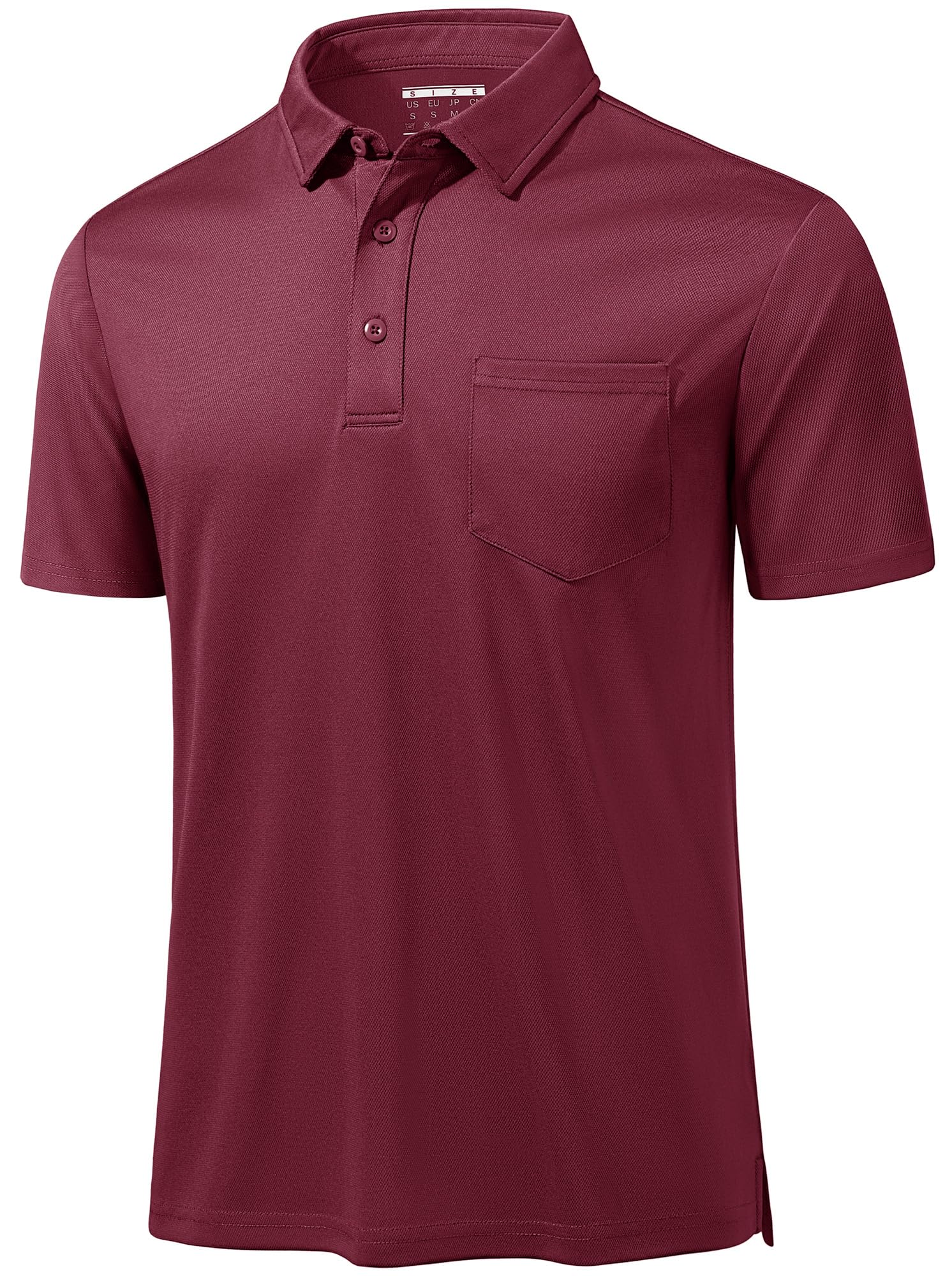TACVASEN Herren Poloshirt Kurzarm Polo Atmungsaktiv T-Shirt Schnelltrocknend Tee Golf Shirt Sommershirt
