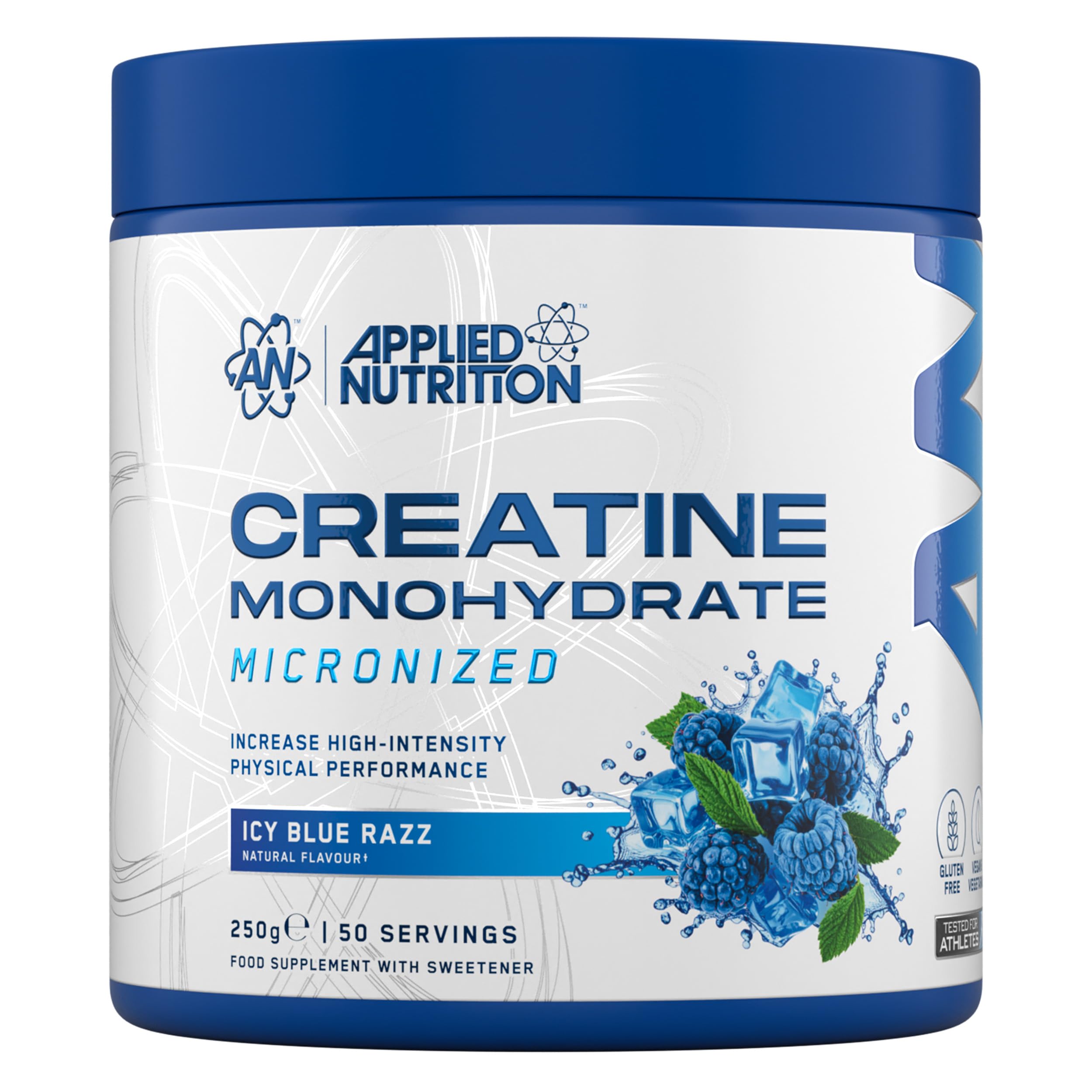 Applied Nutrition Creatine Monohydrate - 250 grams, Icy Blue Razz