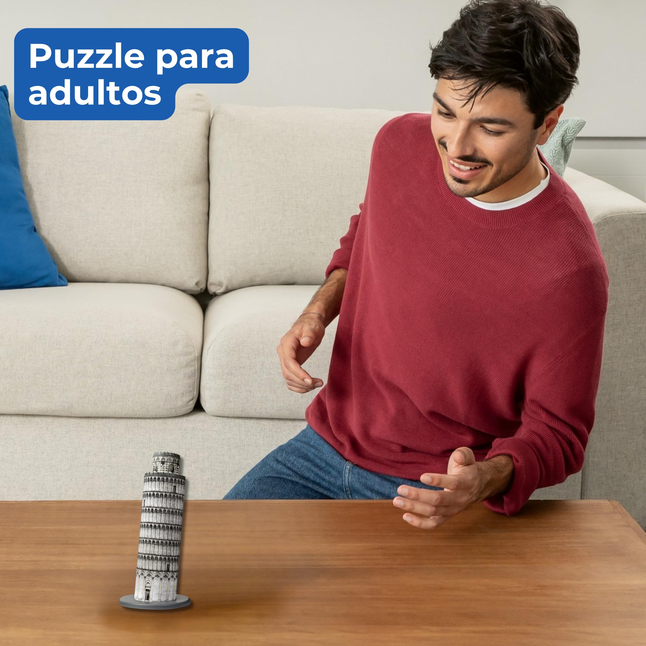 Ravensburger - Puzzle 3d Adultos Torre De Pisa | Puzzles 3d Para Adultos Y Niños De 10 Años O Más | Maquetas Para Montar De 216 Piezas | Regalos Niños 10 Años O Más