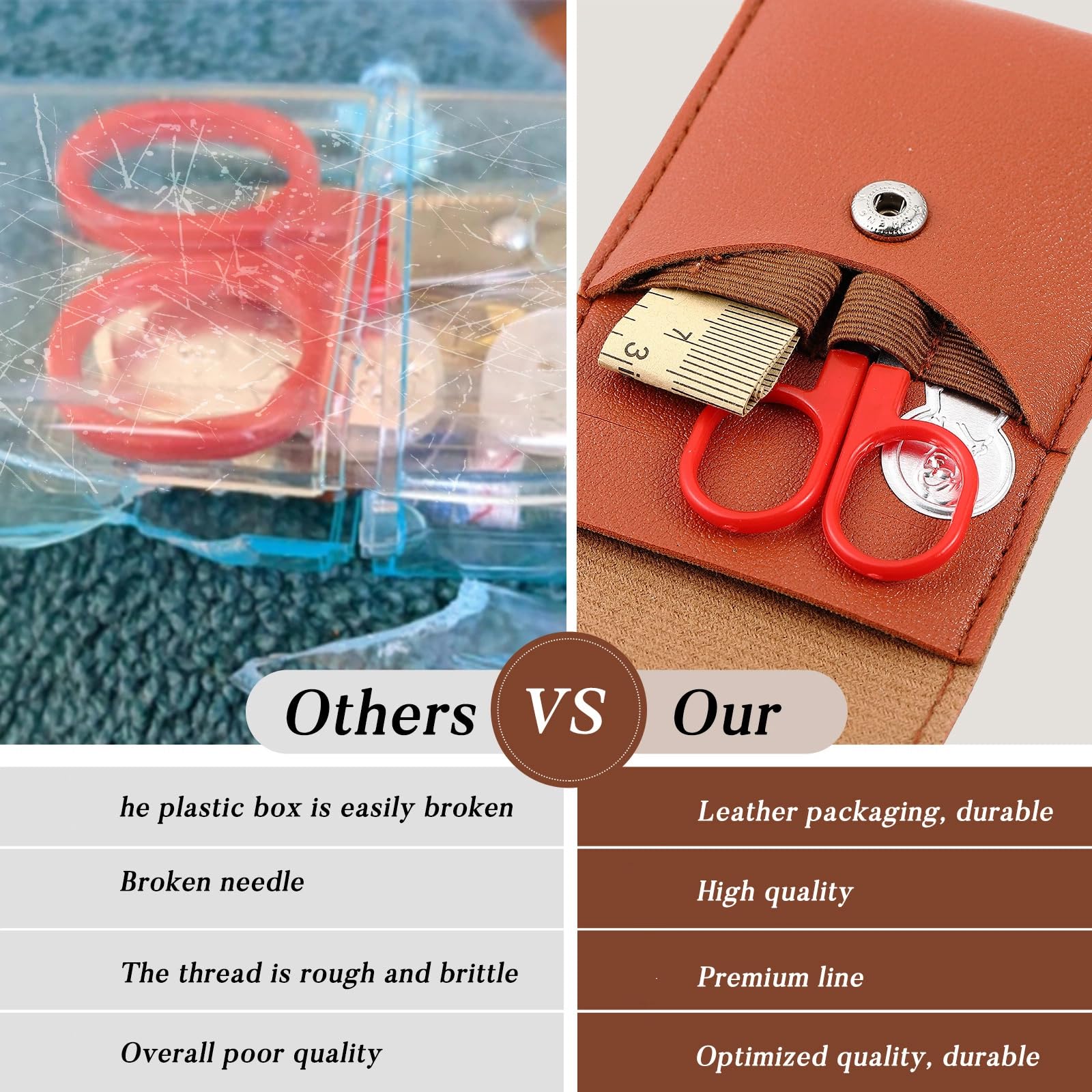FineCheer Juego de 12 juegos de costura de viaje, juego de bolsa de costura portátil, kit de reparación de hilos con agujas, botón de hilos, suministros de bricolaje con accesorios para adultos,