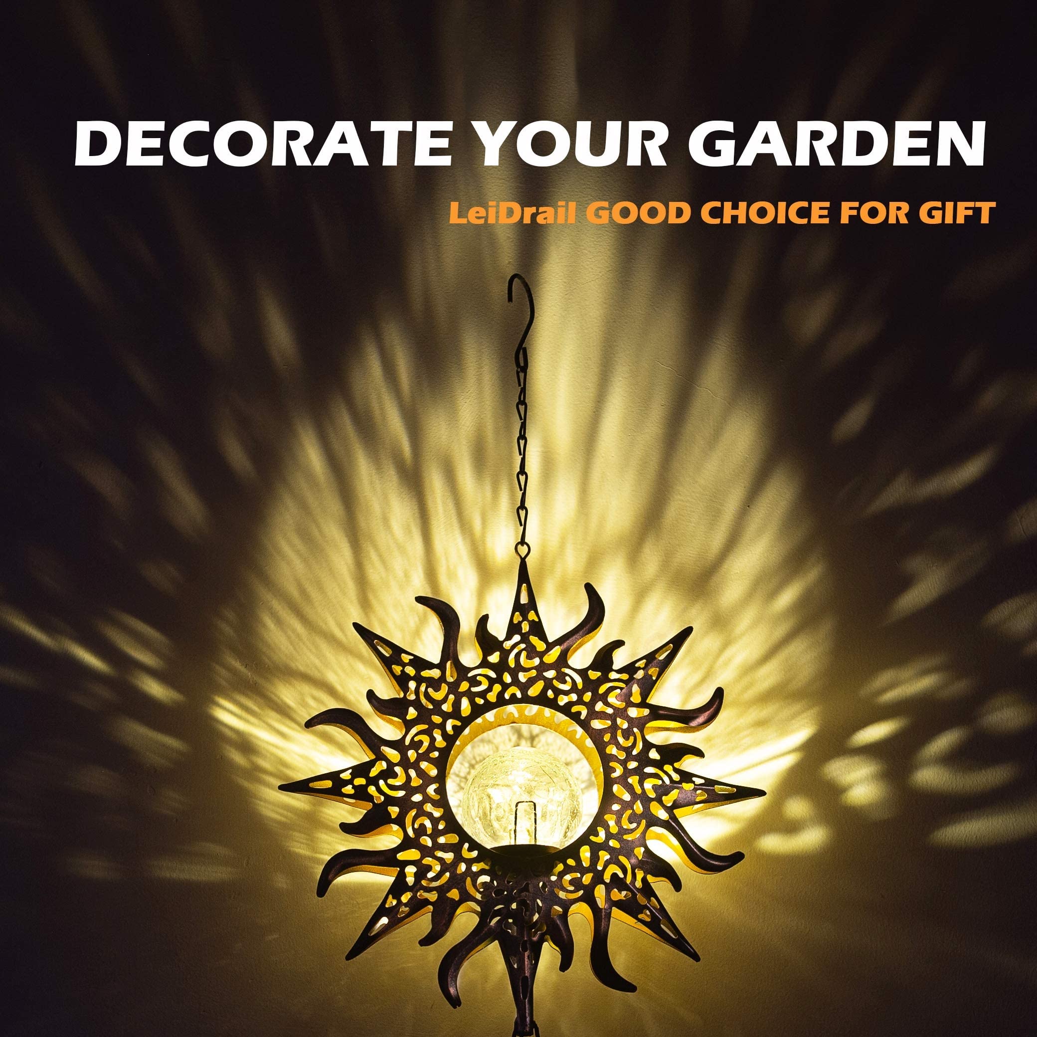 Solar Wind Chimes Sun Flame Aluminium Rurki wiatr Nocna noc lekka wystrój domu na zewnątrz domowe wiatrowe prezent na ogrodowy podwórko patio trawnik
