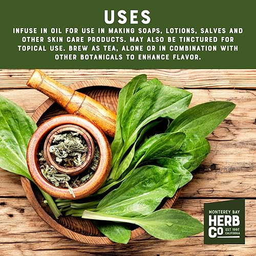 Miniatura 4 de Monterey Bay Herb Co. Hojas de hierbas de plátano secas cortadas y tamizadas para mezclas de té (14 libra)