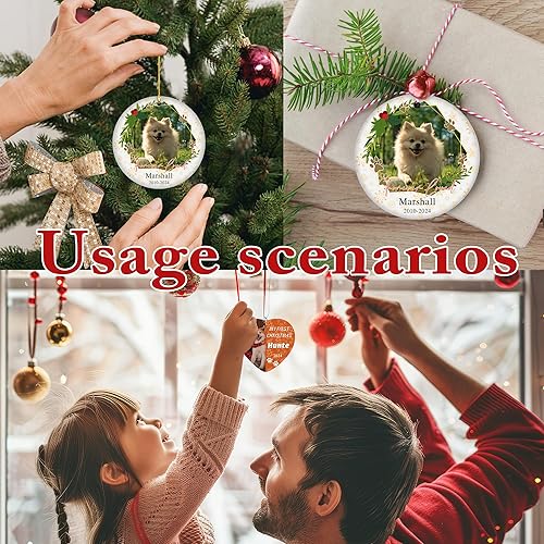 Miniatura 54 de Adornos personalizados para perro para árbol de Navidad 2024, adorno de Navidad personalizado para perros con nombre, regalos de decoración de árbol