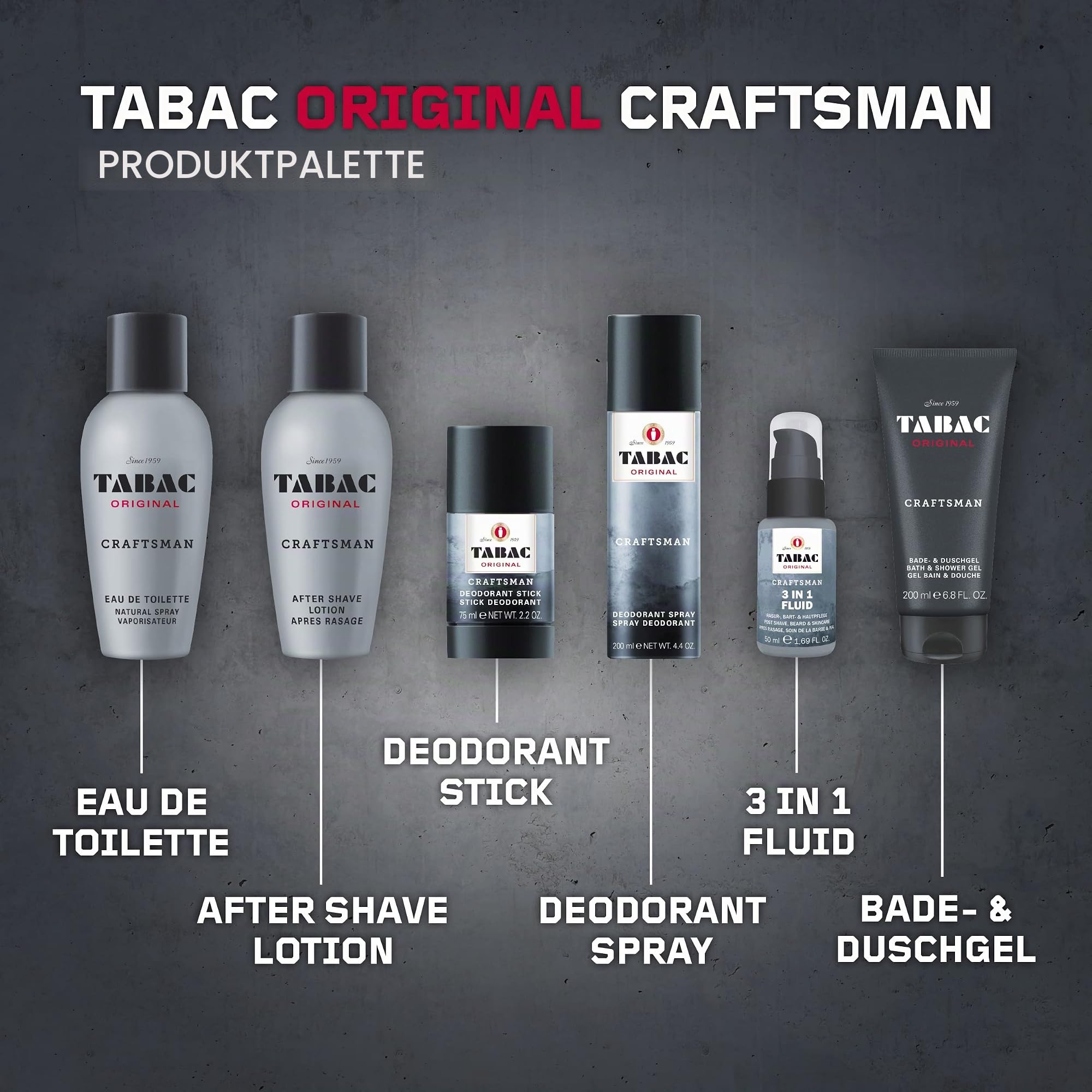 Tabac Original Craftsman Eau de Toilette - moderne Frische, facettenreich und lang anhaltend - für gepflegte Männlichkeit, 50 ml Natural Spray Vaporisateur 1 stück