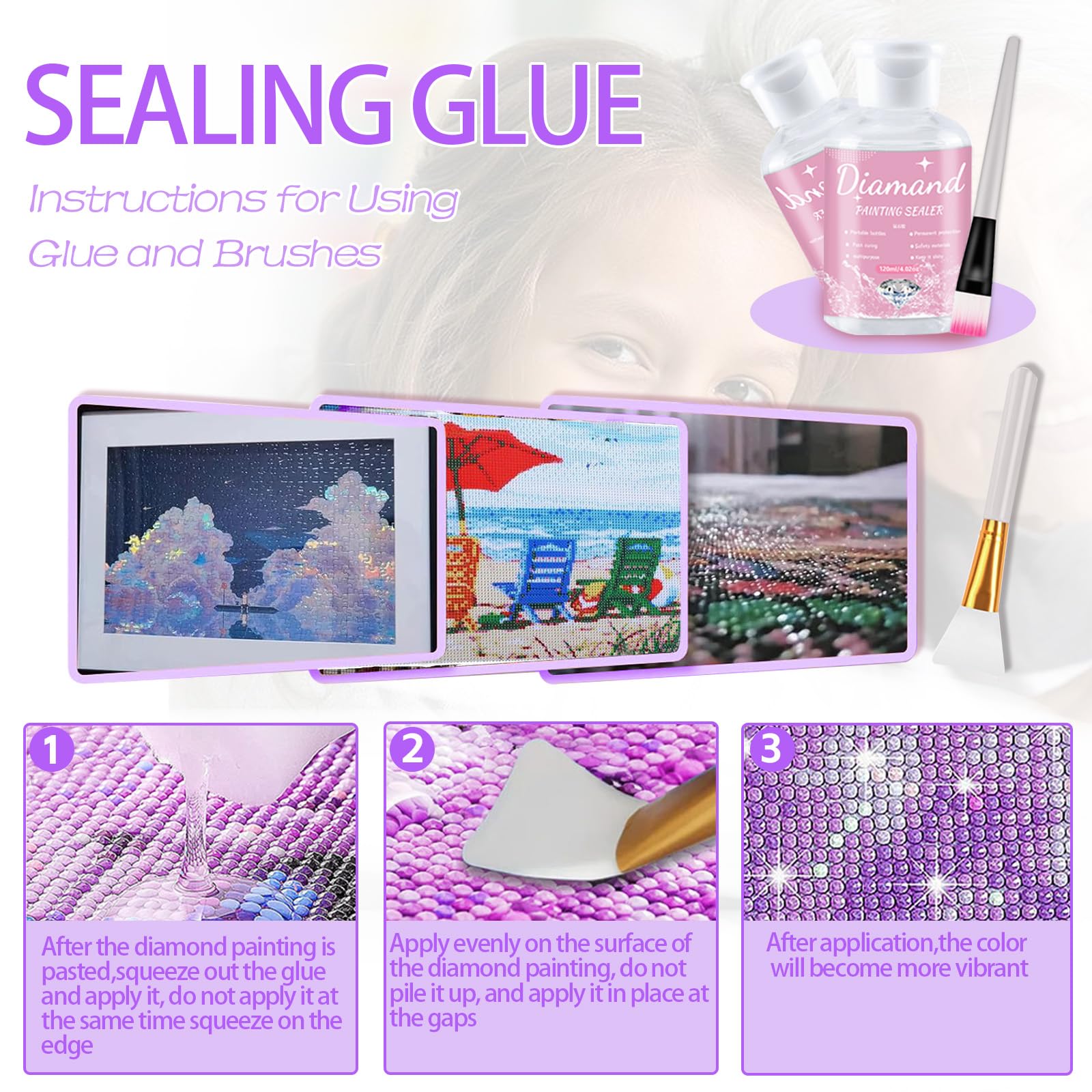 DNSGOOR 189Pcs all Inclusive Diamond Painting Accessori Strumenti di Pittura Diamante Kit Diamond Art Accessori Kit con A4 Diamond Painting Light Pad, Diamond Art Sealer Colla per DIY Craft