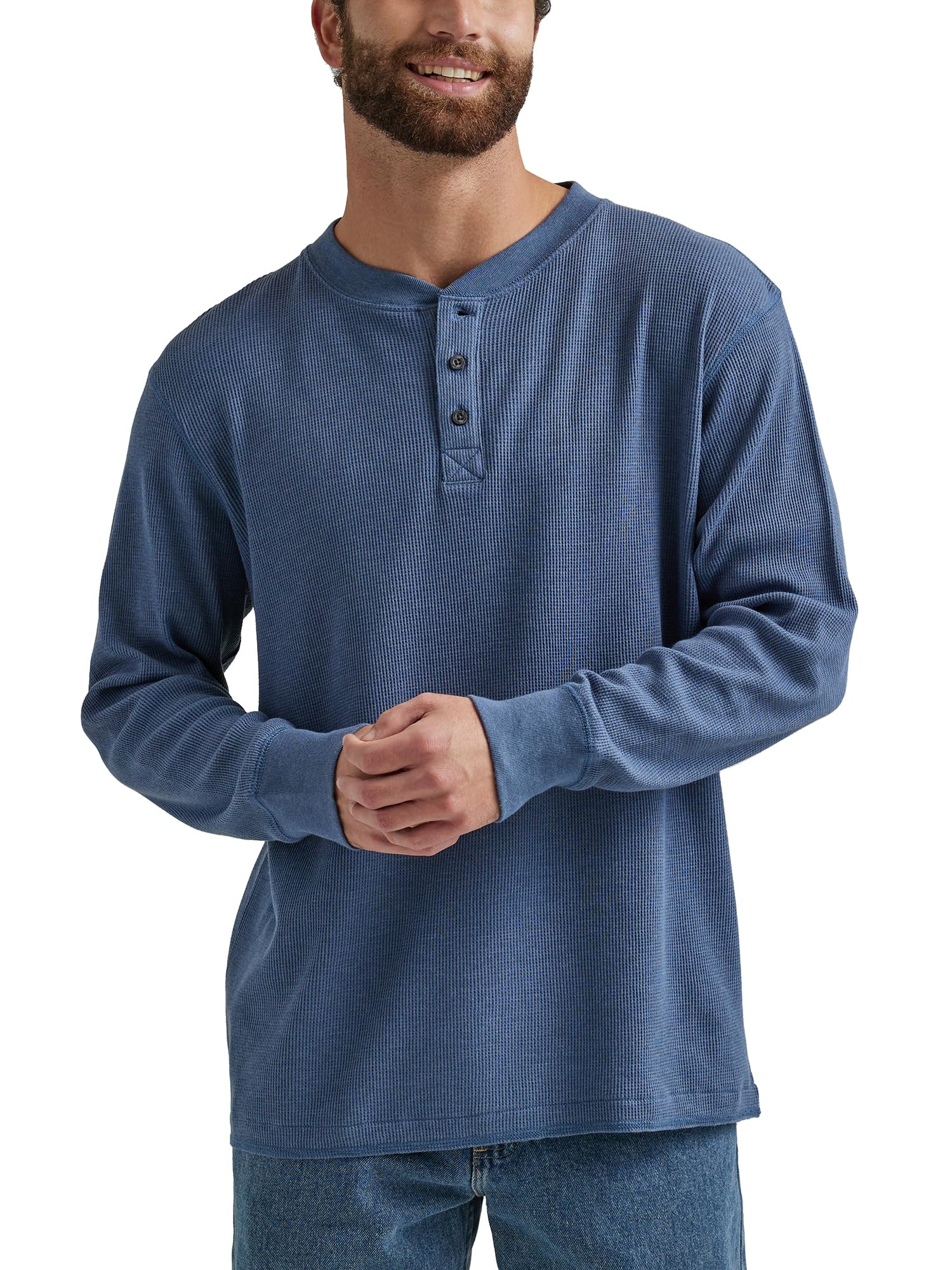Wrangler Authentics Men's Long Sleeve Waffle Henley