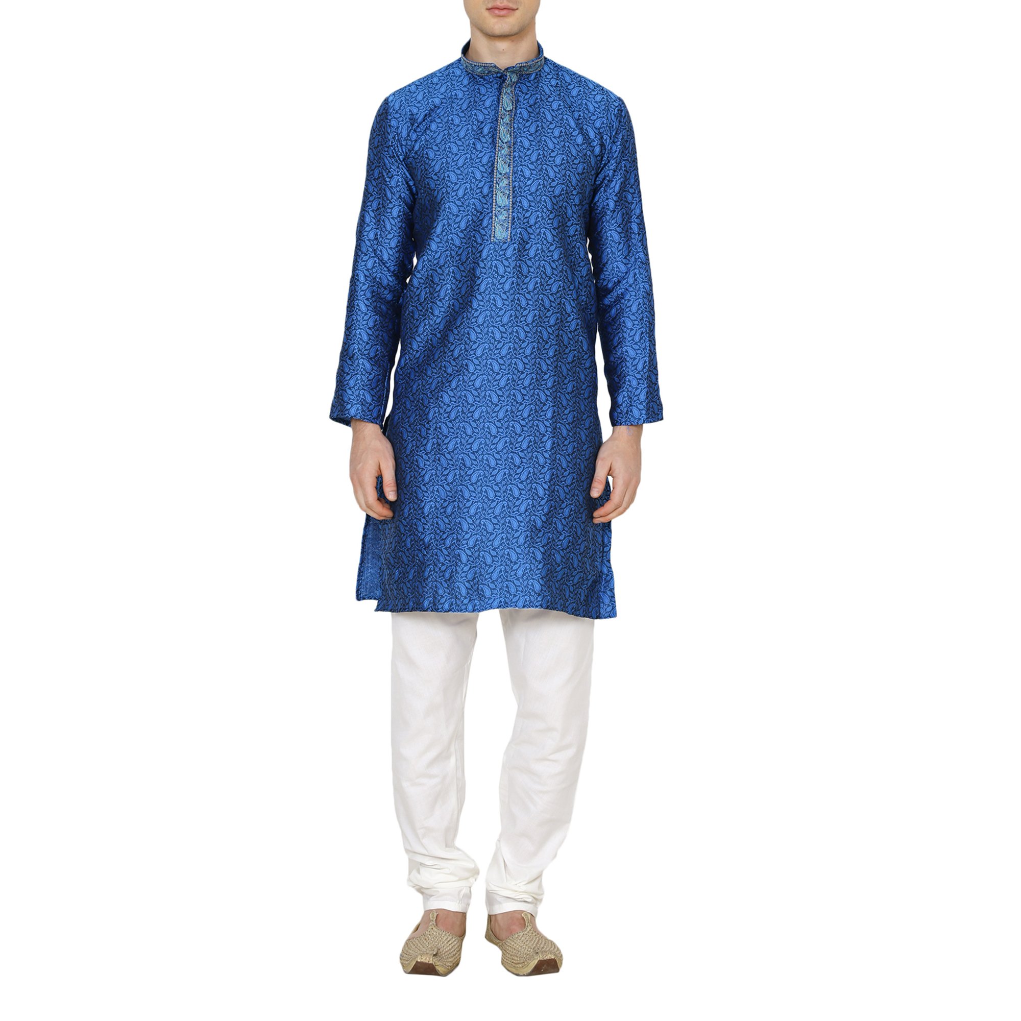 royal kurta Mens Jacquard Silk Kurta(Only Kurta)-picture-34