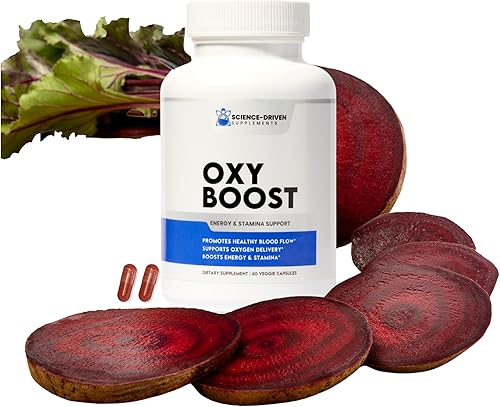 Suplemento de raíz de remolacha  Óxido nítrico para energía, circulación y salud cardíaca - Apoya la resistencia, el flujo de oxígeno y la claridad