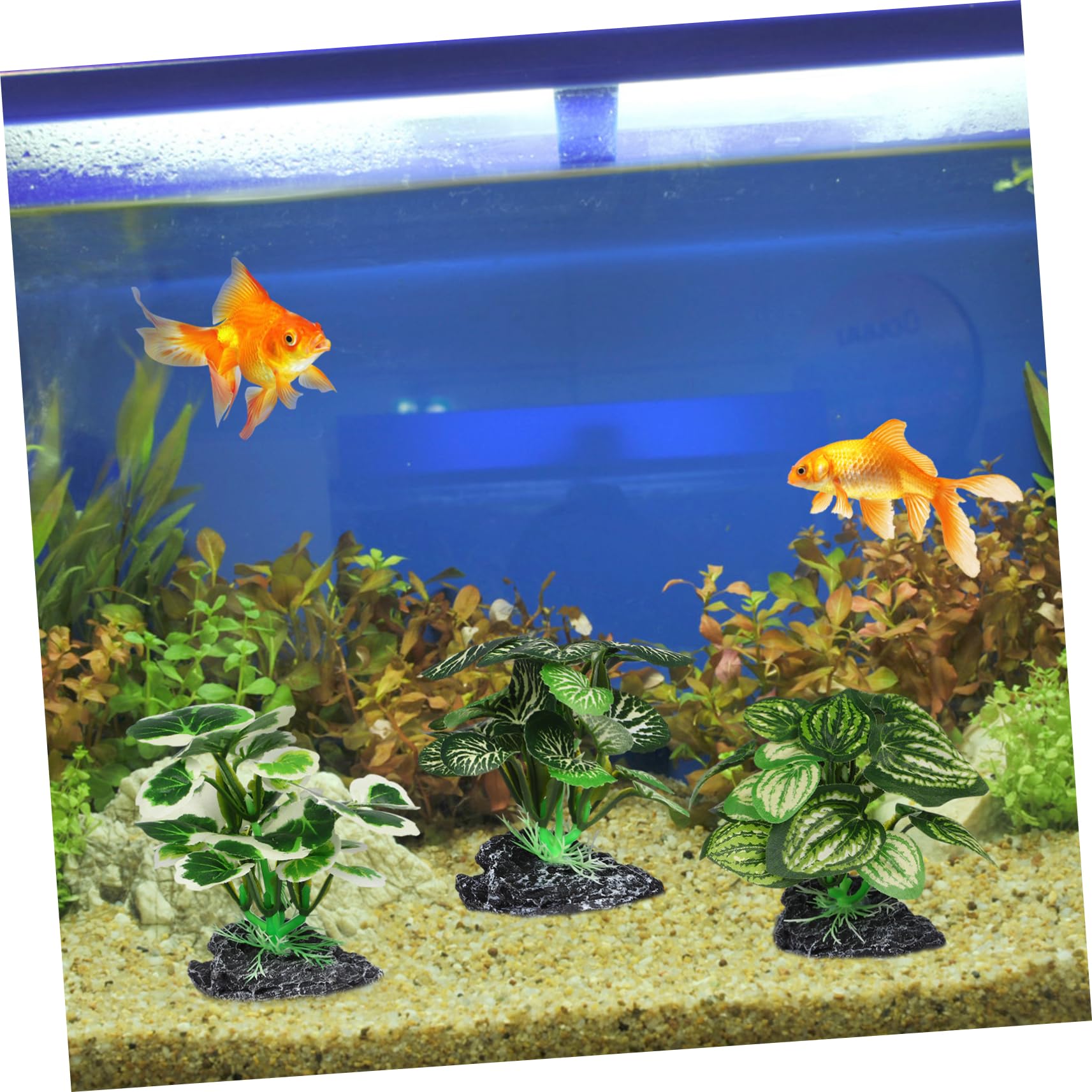 8 Stück Künstlicher Aquarienpflanzen für Aquarium und Fischbecken | Kunststoff, Grün, Unterwasserlandschaftsdeko, Hochrealistisch, Sicher, Praktische Nutzung, Passend für Fischbecken