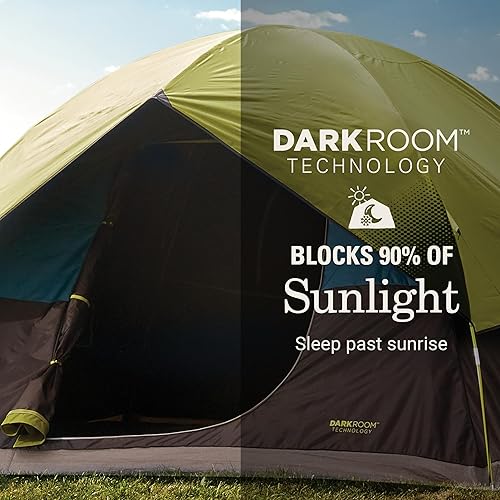 Miniatura 2 de Coleman Sundome Dark Room 46 Person Tent, Blocks 90% of Sunlight to Keep Inside Cool, Weatherproof Tent with Rainfly Sets Up in Minutes