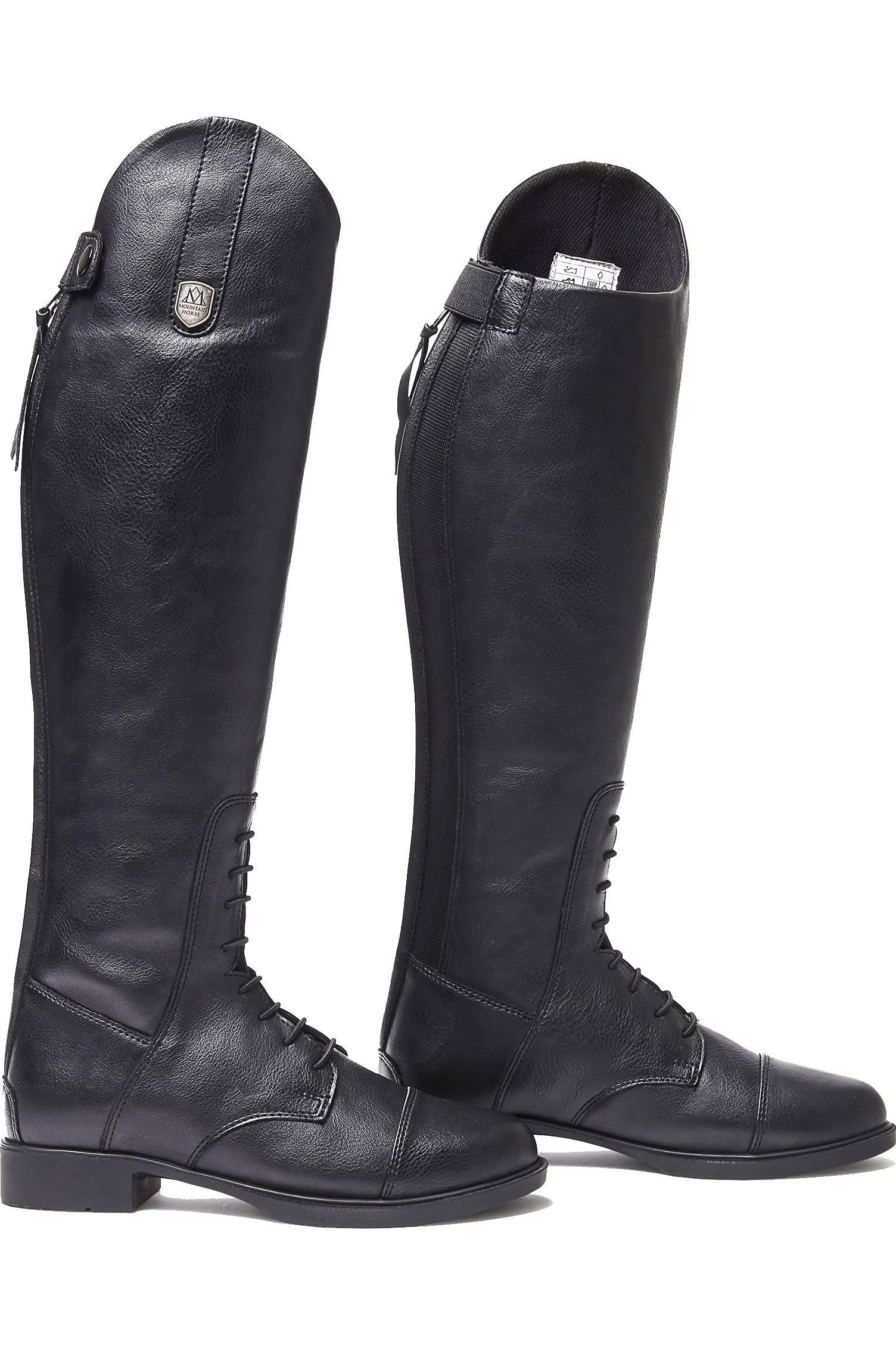 Mountain Horse 2022 Junior Veganza Long Riding Boots - Black Footwear Calf Size - Regular/Wide, Footwear Size - 36