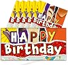 6x Happy Birthday Chocolate Bar Wrappers. Husband Wife Son Daughter Family Father Dad Mum Gift Work Fun Friend Present (Chocolate Not Included). Pack of 6.