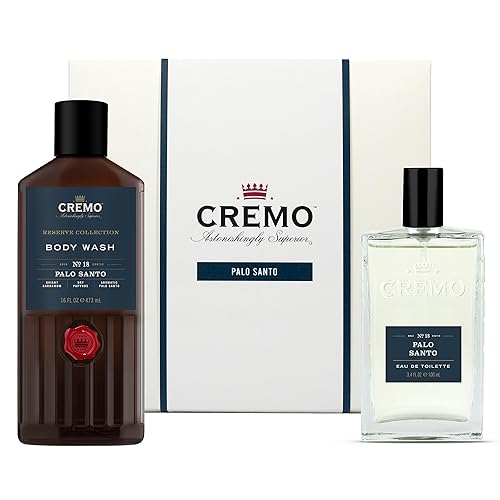 CREMO - Palo Santo Gift Set for Men - Eau de toilette 100ml and Body Wash 473ml - Woody fragrance - CREMO PALO SANTO Gift Set for Men