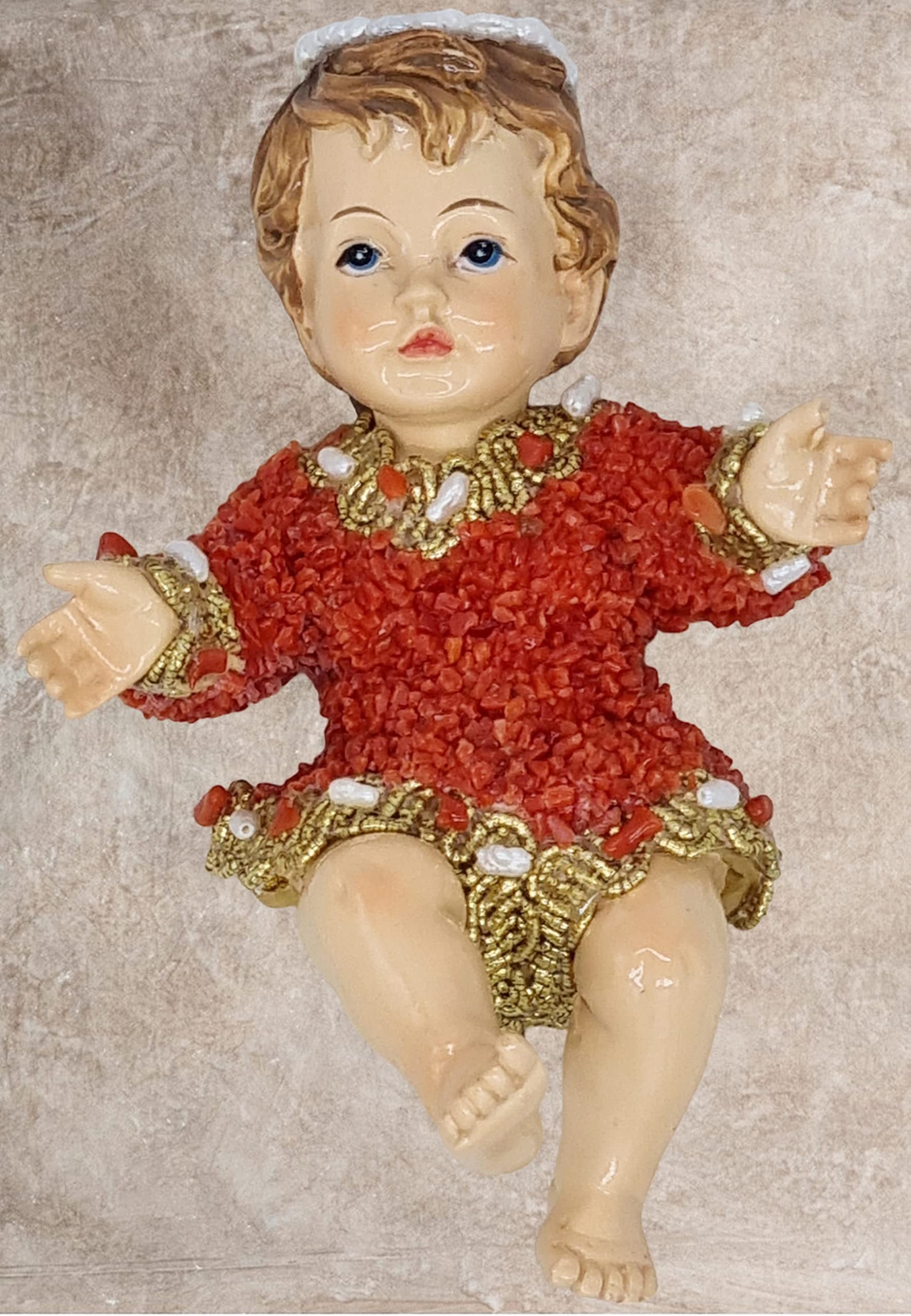 Gesù Bambino con culla presepe Raffaello 10 cm naturale | vendita