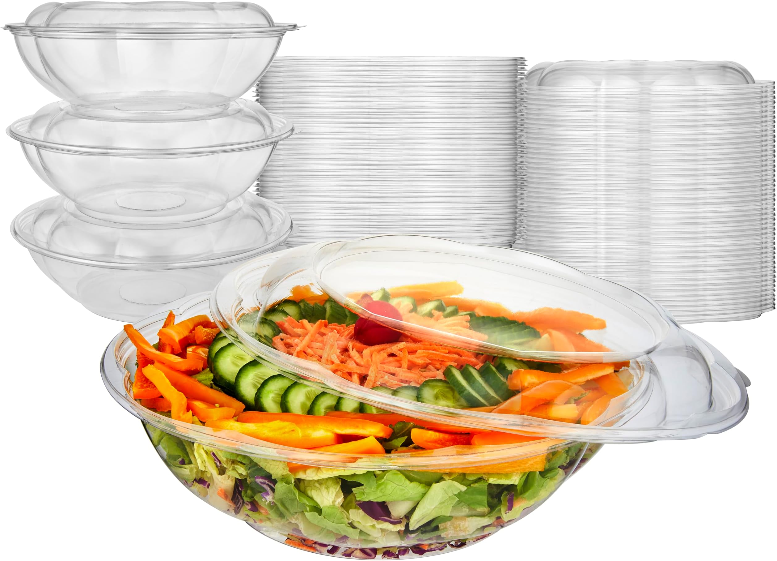 Upper Midland Products 50 Biodegradable Disposable Salad Togo Containers Bowls and