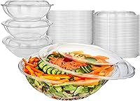 Vista 8 de Stock Your Home Cuencos de Ensalada de Plástico Transparente de 18 oz con Tapas Desechables (Paquete de 50) Mini Recipiente para Llevar con Tapa a