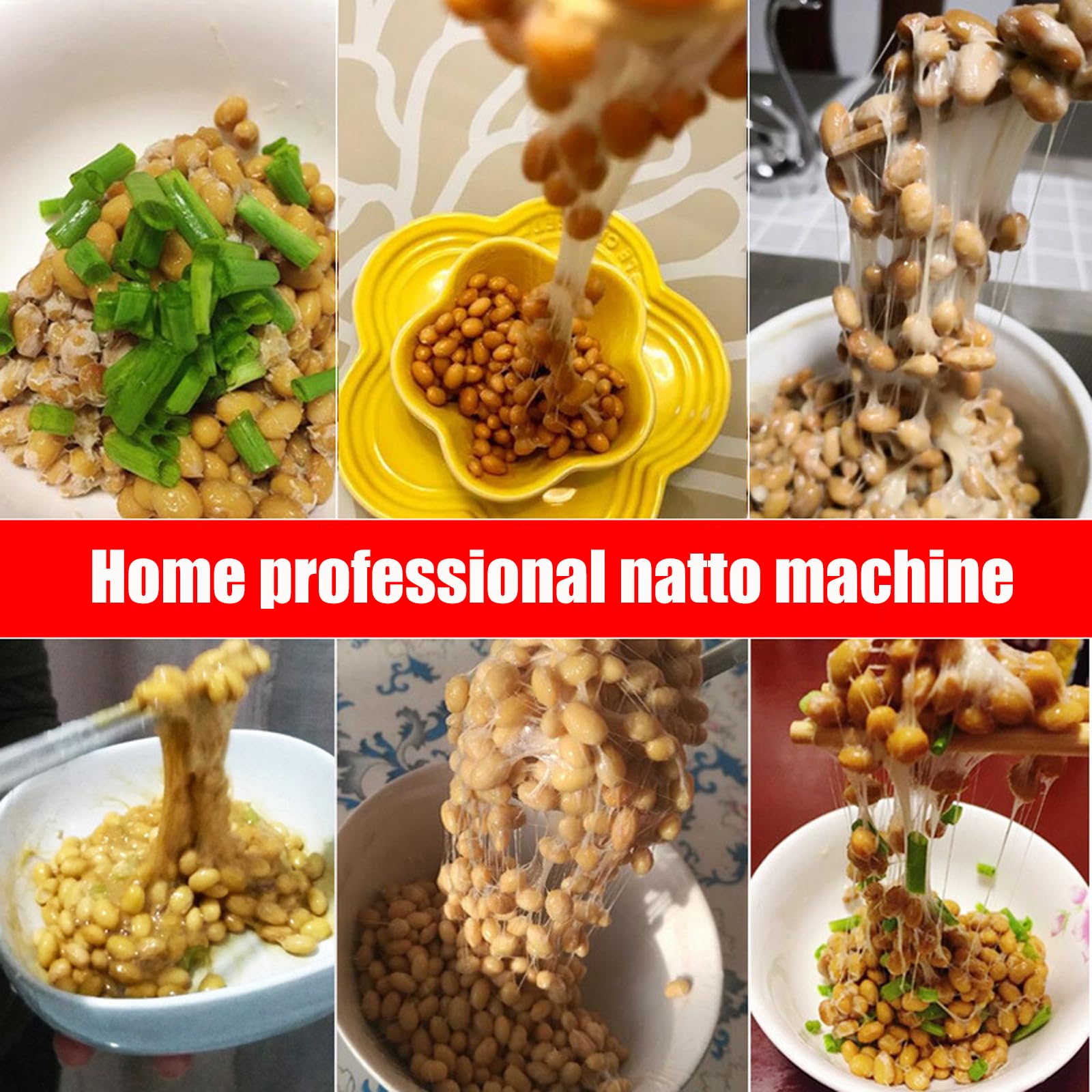 Automatyczny fermentor NATTO 1,5 l, elektryczny ekspres do jogurtu ze stali nierdzewnej, domowa maszyna do fermentacji wina ryżowego Natto, z wyświetlaczem LCD i inteligentną kontrolą czasu