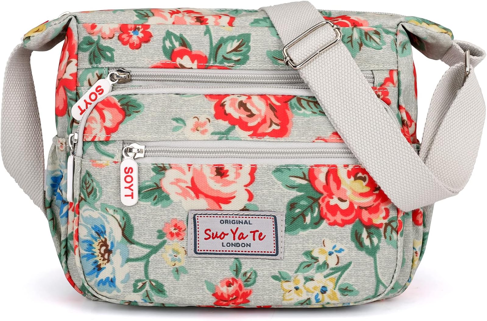 YYW Womens Multi-Pocket Casual Crossbody Handbags Waterproof Shoulder Nylon Bags