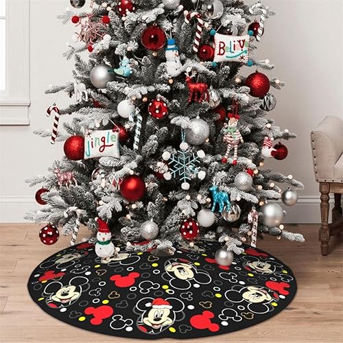 Miniatura 2 de Falda de árbol de Navidad con cordones, falda de árbol de Navidad de invierno, decoración rústica del hogar, fiesta de Año Nuevo, decoración de