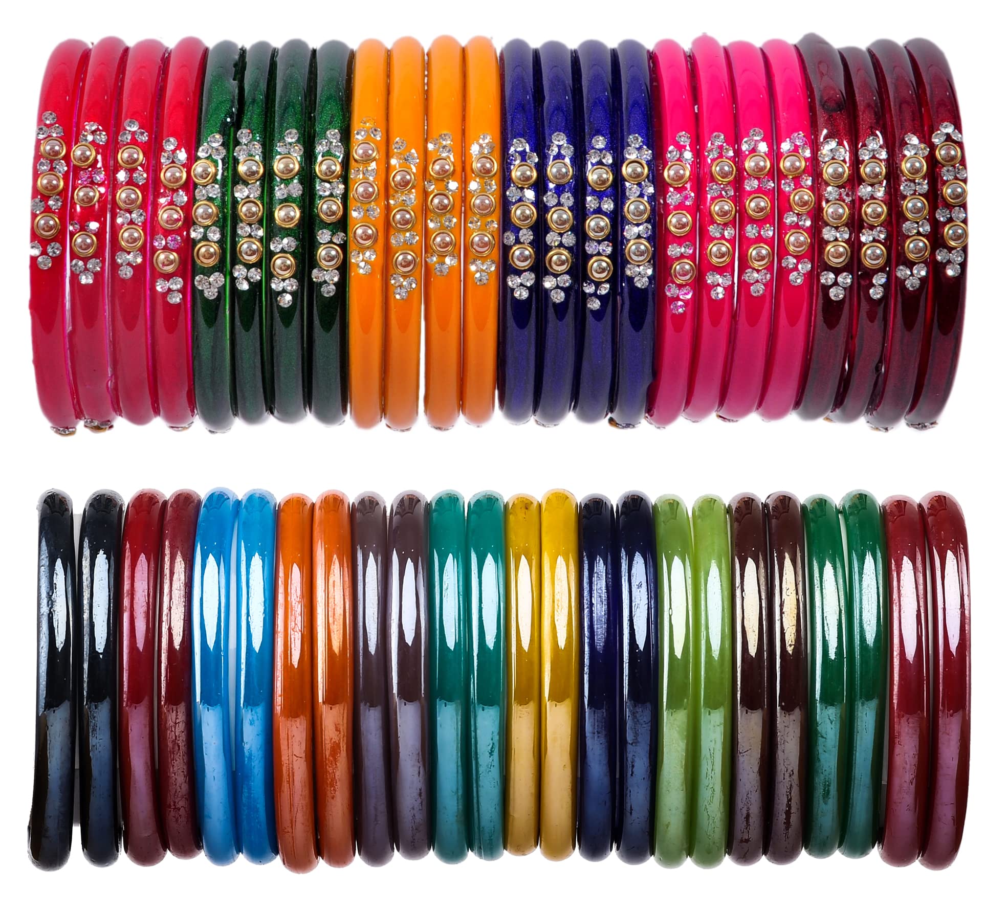 Rijoli-Glass Stylisy Glossy Bangle/Kada Set For Women/Girls-Multicolor-2.8-(Pack of 48) (B0BD4GM4MC) Amazon Price History, Amazon Price Tracker