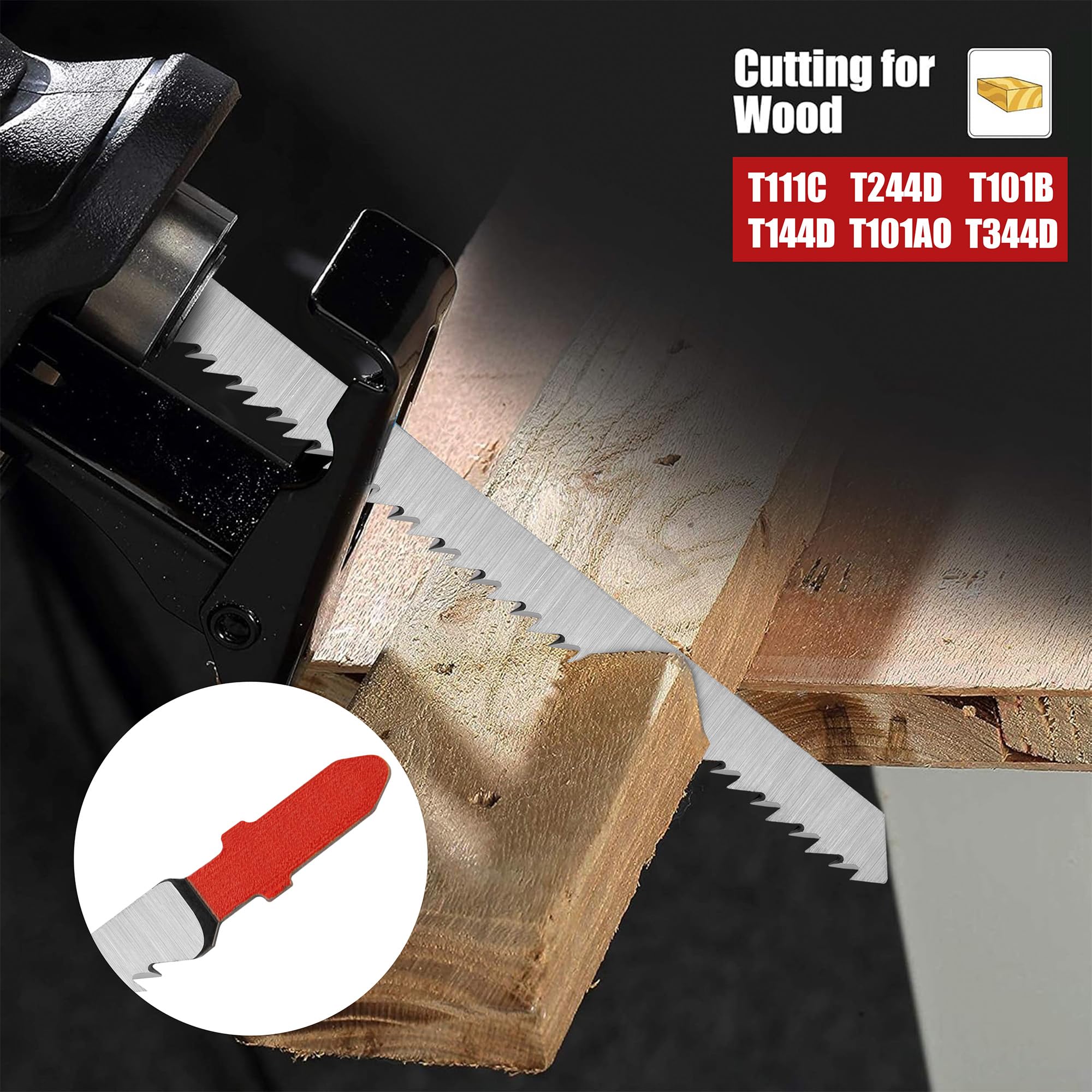 Tunejoy Lame per Seghetti T118A Lame per Seghetto in HSS con Attacco a T per Taglio Rettilineo di Materiali Metallici 21TPI 75x8x1mm 5 Pezzi