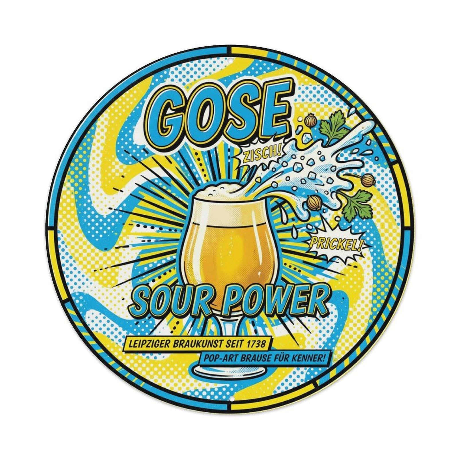 Gose Sour Beer Taproom Classic German Festival Brew Metal Tin Sign