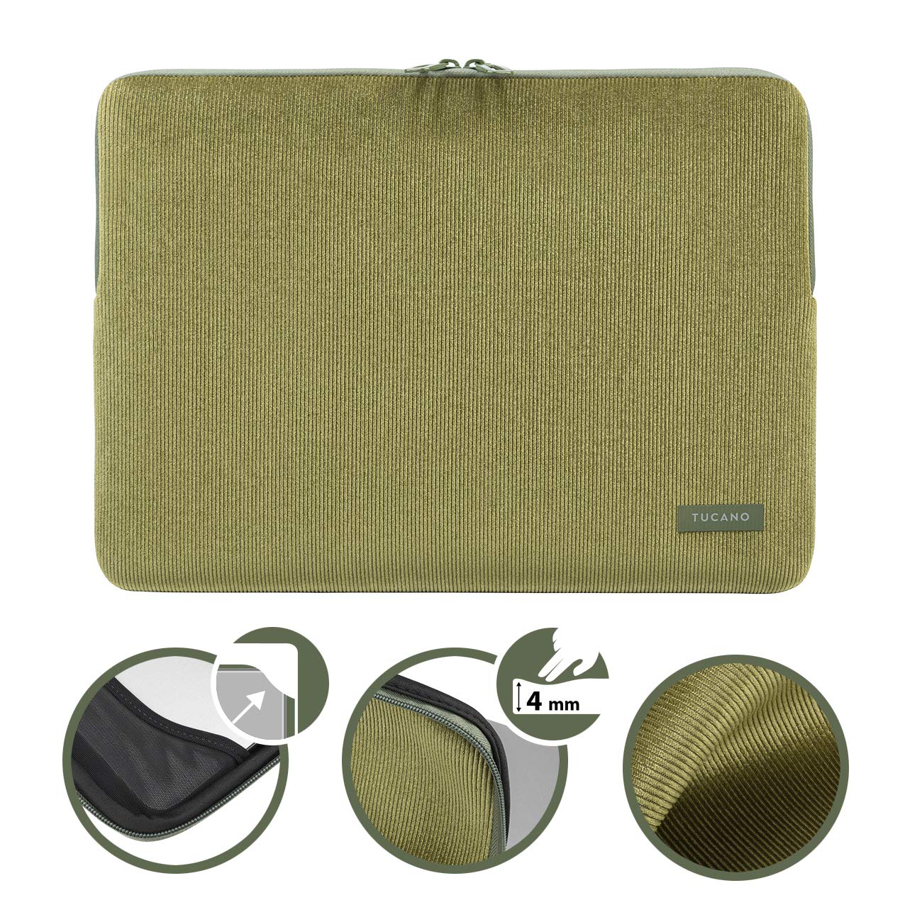 Tucano - Velvet Sleeve, pokrowiec pokrowiec neoprenowy kompatybilny z MacBook PRO 16" i laptopem 15.6", aksamitna osłona na drzwi PC