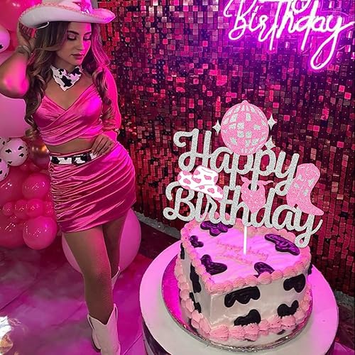 Miniatura 7 de Decoración para pastel de cumpleaños de vaquera occidental, decoración de pastel de cumpleaños de vaquera occidental, tema de rodeo, decoración de