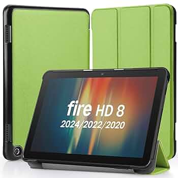 fire HD 8 PLUS 32GB フィルム、ケース付き Amazon Fire HD 8 2024New/2022/2020 ケース Plus カバー HD8