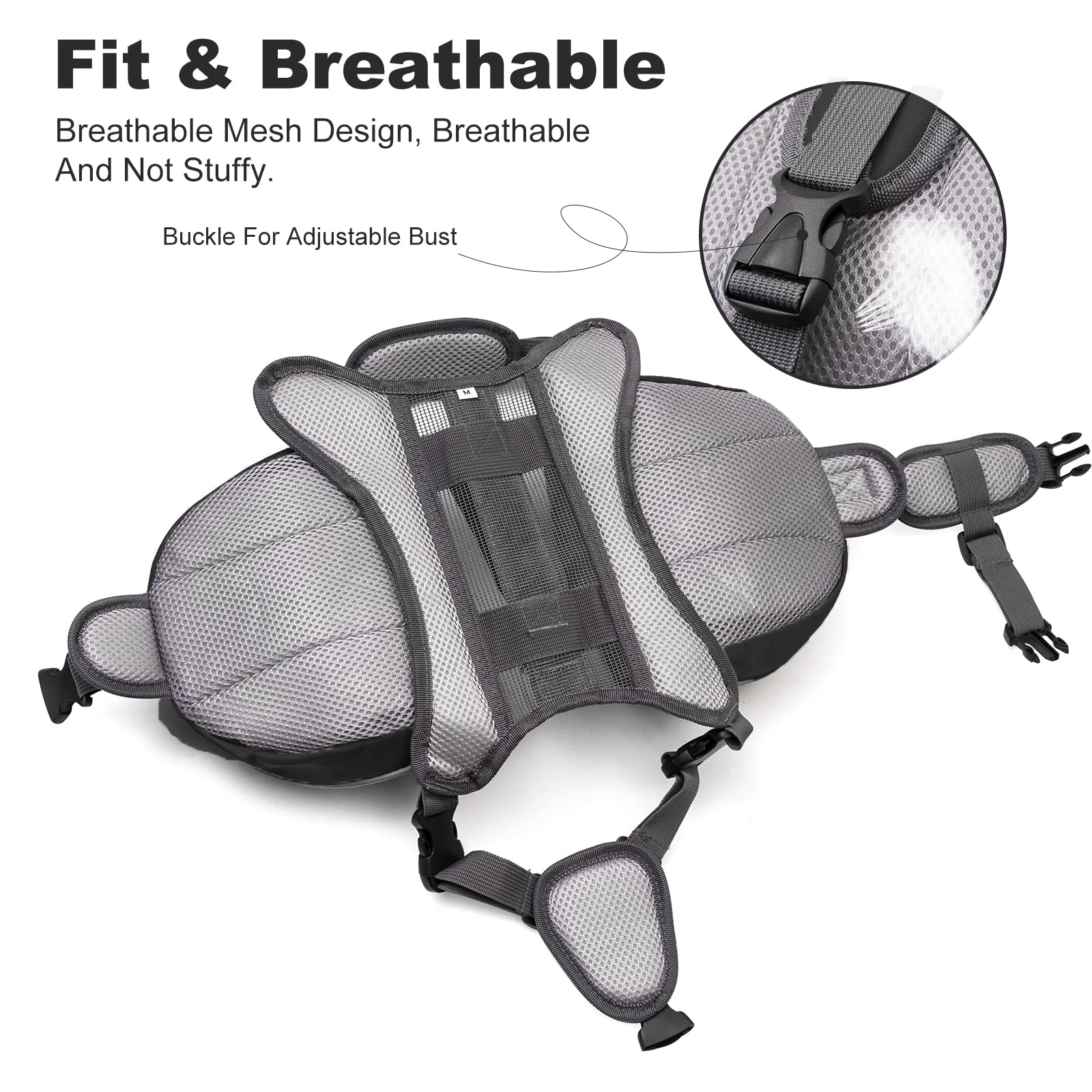 PETCUTE Sac à Dos pour Chiens avec de Grandes Poches,Respirant Sacoche de Harnais pour Chien avec Confortable Poignée,Réfléchissant Sacoche de Selle Sac à Dos pour Chien Moyens & Grands