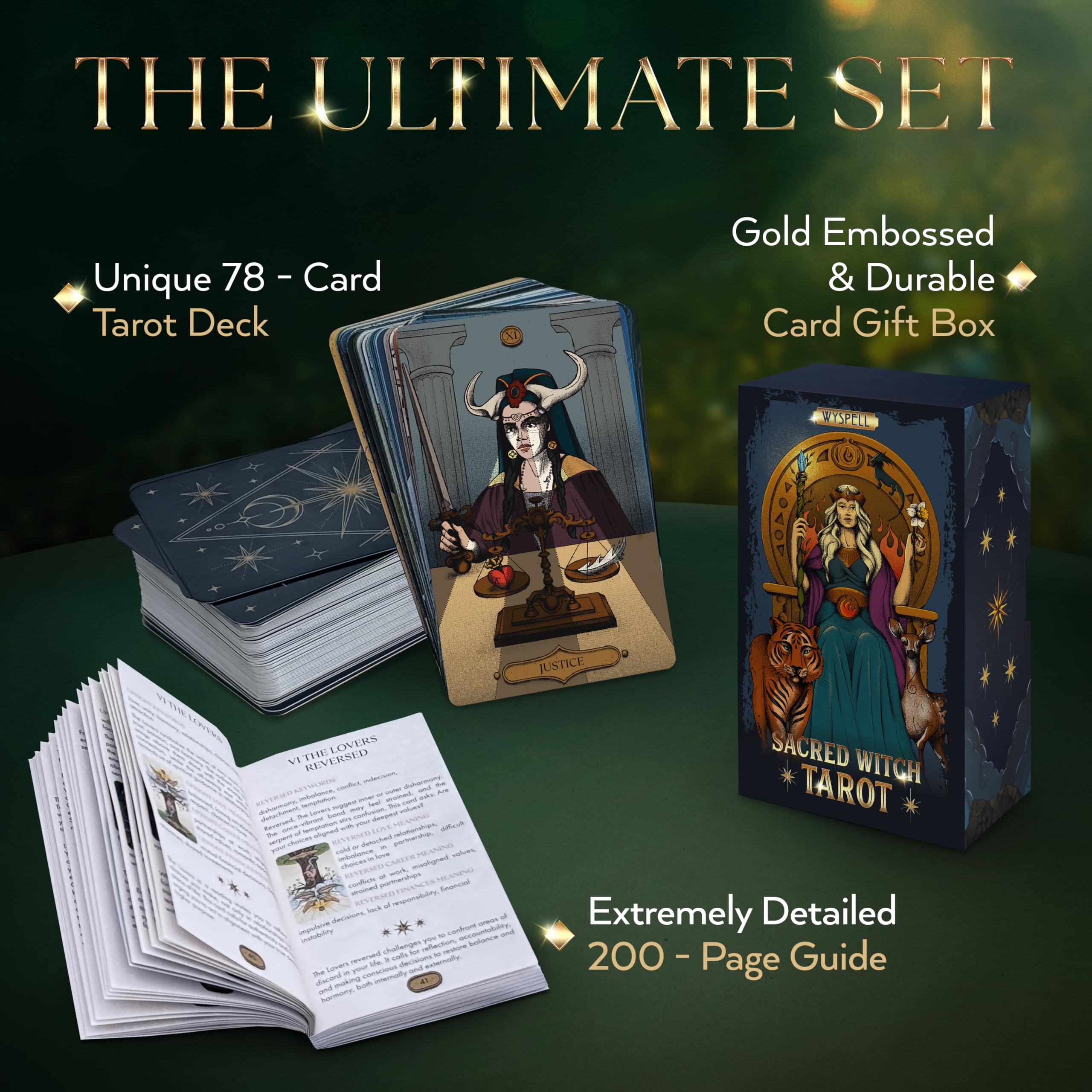 Amazon.co.jp: Wyspell タロットカード:ガイドブック付き神聖な魔女の