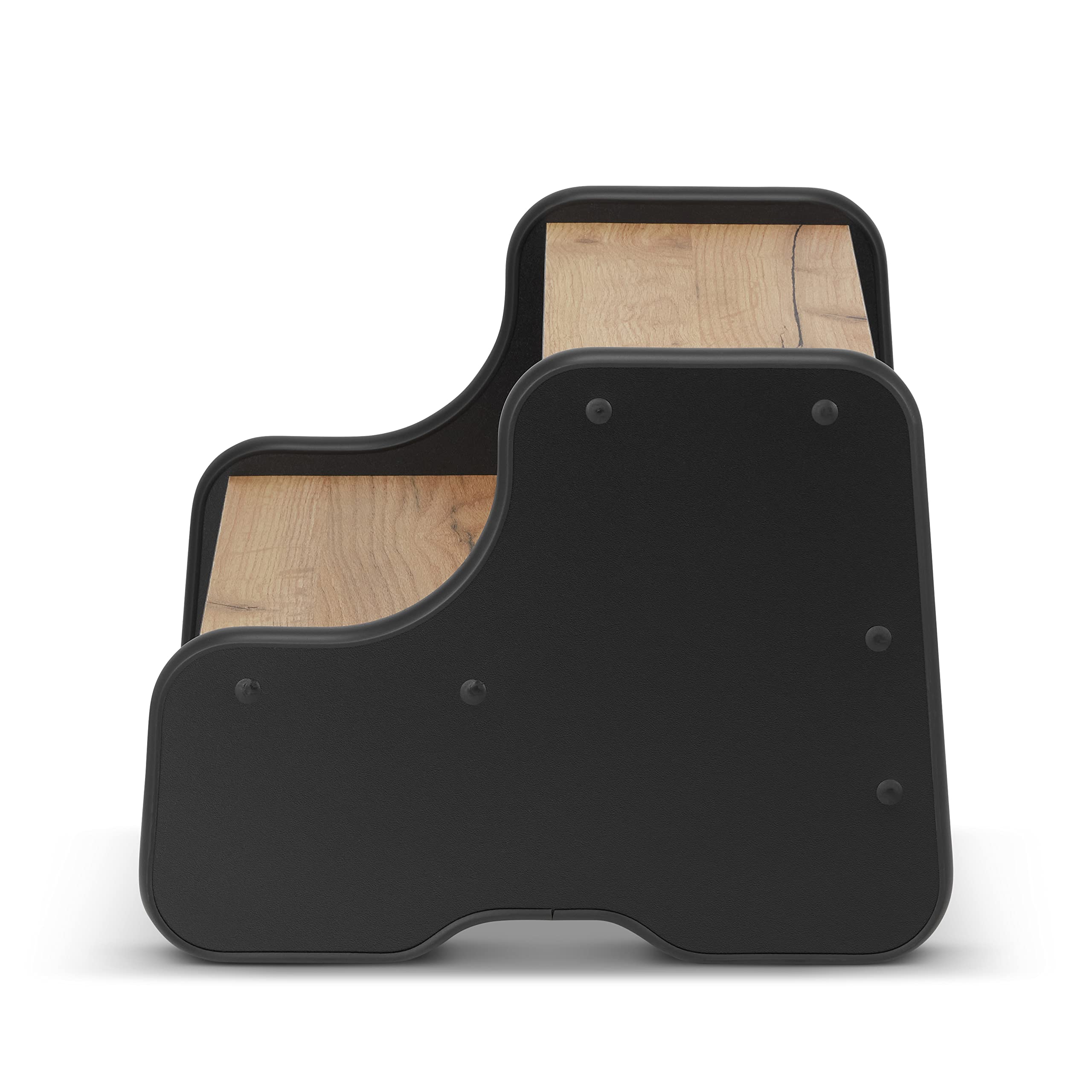 Marchepied Enfant Bois 2 Marches Noir Chêne Tabouret Salle de Bain Cuisine Chambre 2 Ans