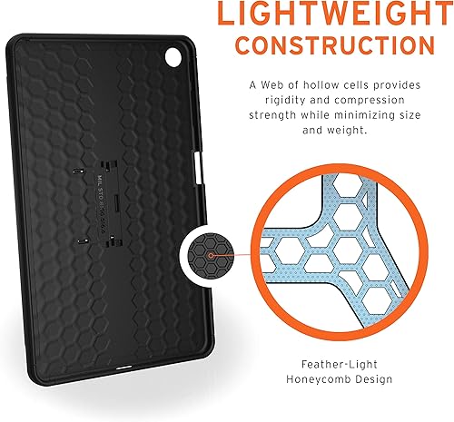 Miniatura 5 de URBAN ARMOR GEAR UAG - Funda para tablet LG G Pad 5 10.1 con soporte integrado, funda resistente y ligera para scout (negra) a prueba de caídas