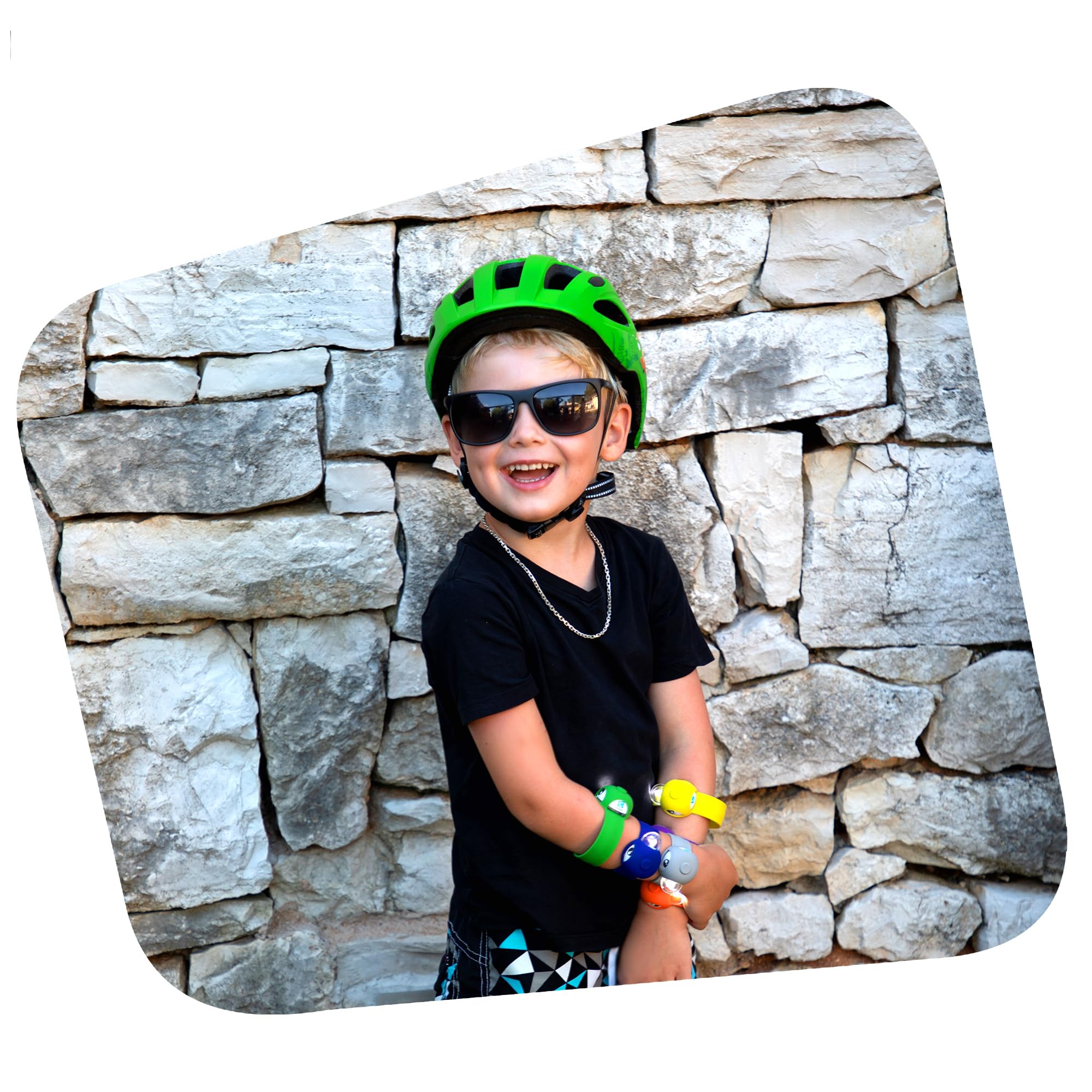 Crazy Safety Cool S.W.A.T. dziecięcy kask rowerowy | kask rowerowy dla dzieci w wieku 6-12 lat do rowerów, deskorolek, rowerów górskich, łyżworolek, tylnego światła ładowanego przez USB,