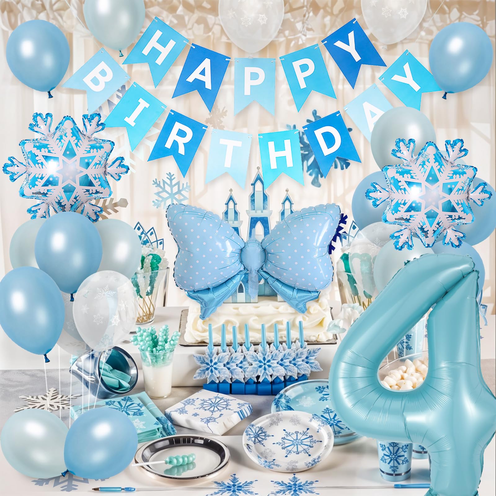 Amazon | Lausatek バルーン 誕生日 4歳 風船セット HAPPY BIRTHDAY