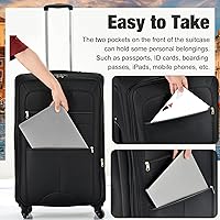 Amazon.com: Merax Softside Luggage Set Softshell Lightweight 3